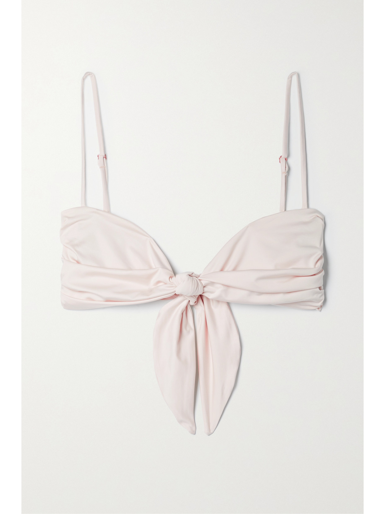 Johanna Ortiz – + Net Sustain Pearls At Sunrise Knotted Bikini Top – Ecru