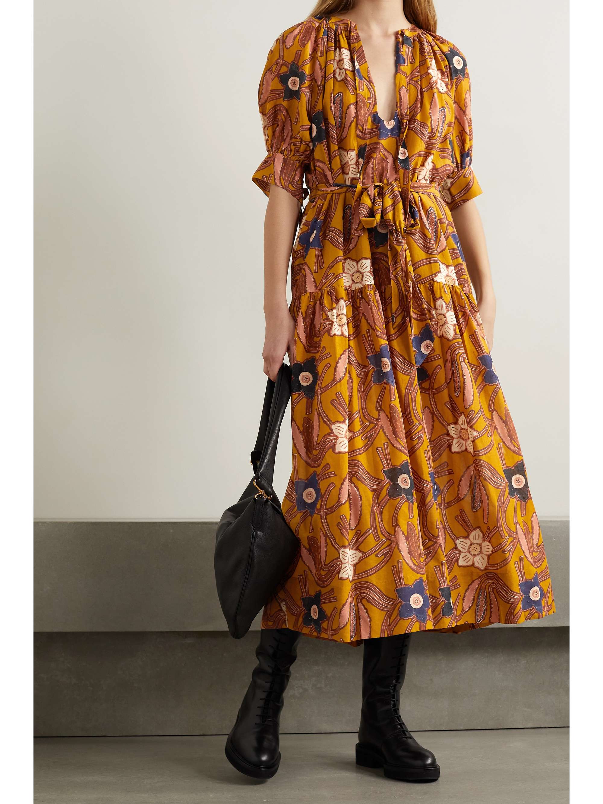 ulla johnson mustard dress
