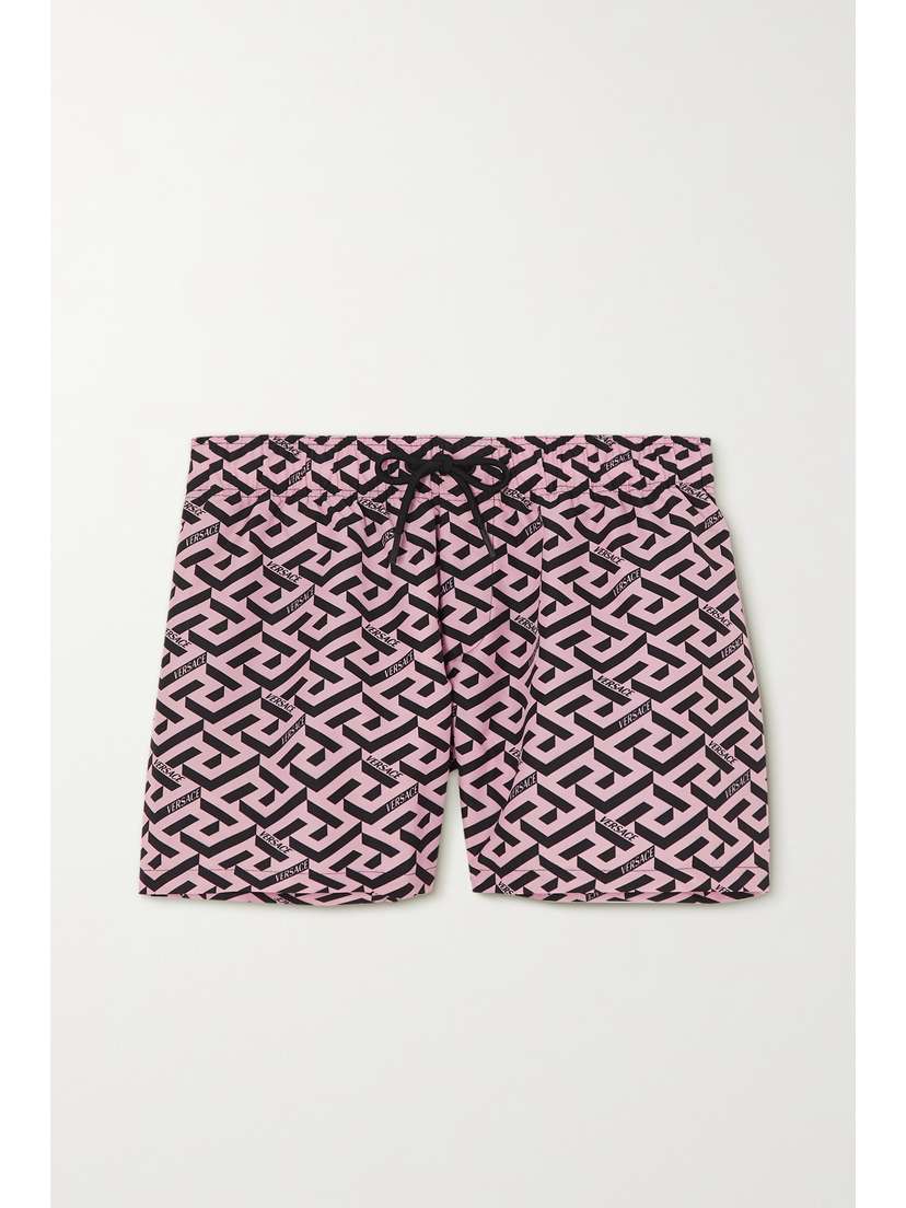 Versace La Greca Printed Shell Shorts