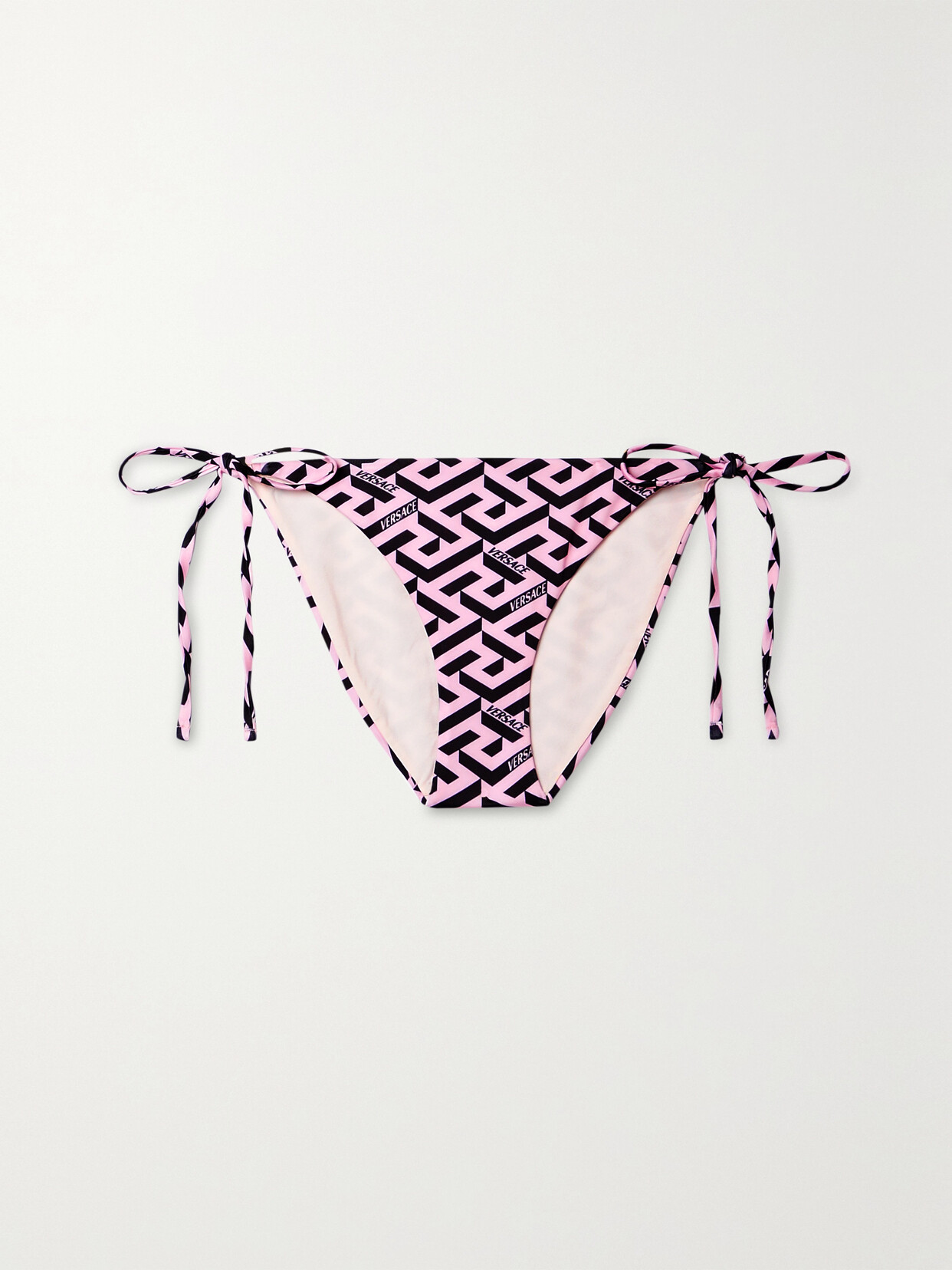 Versace Printed Bikini Briefs In Pink