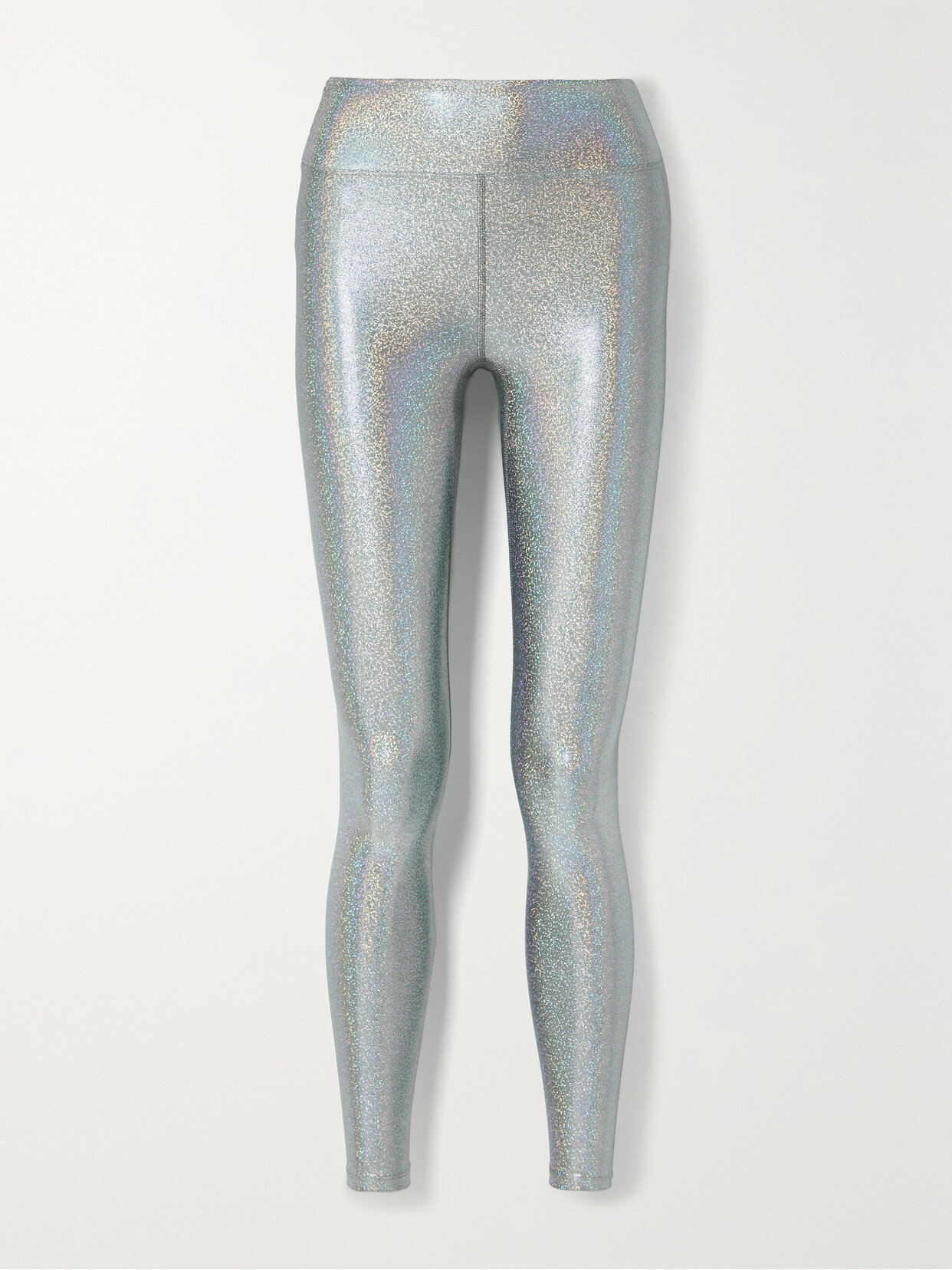 Heroine Sport Marvel Glittered Stretch Leggings In Silver