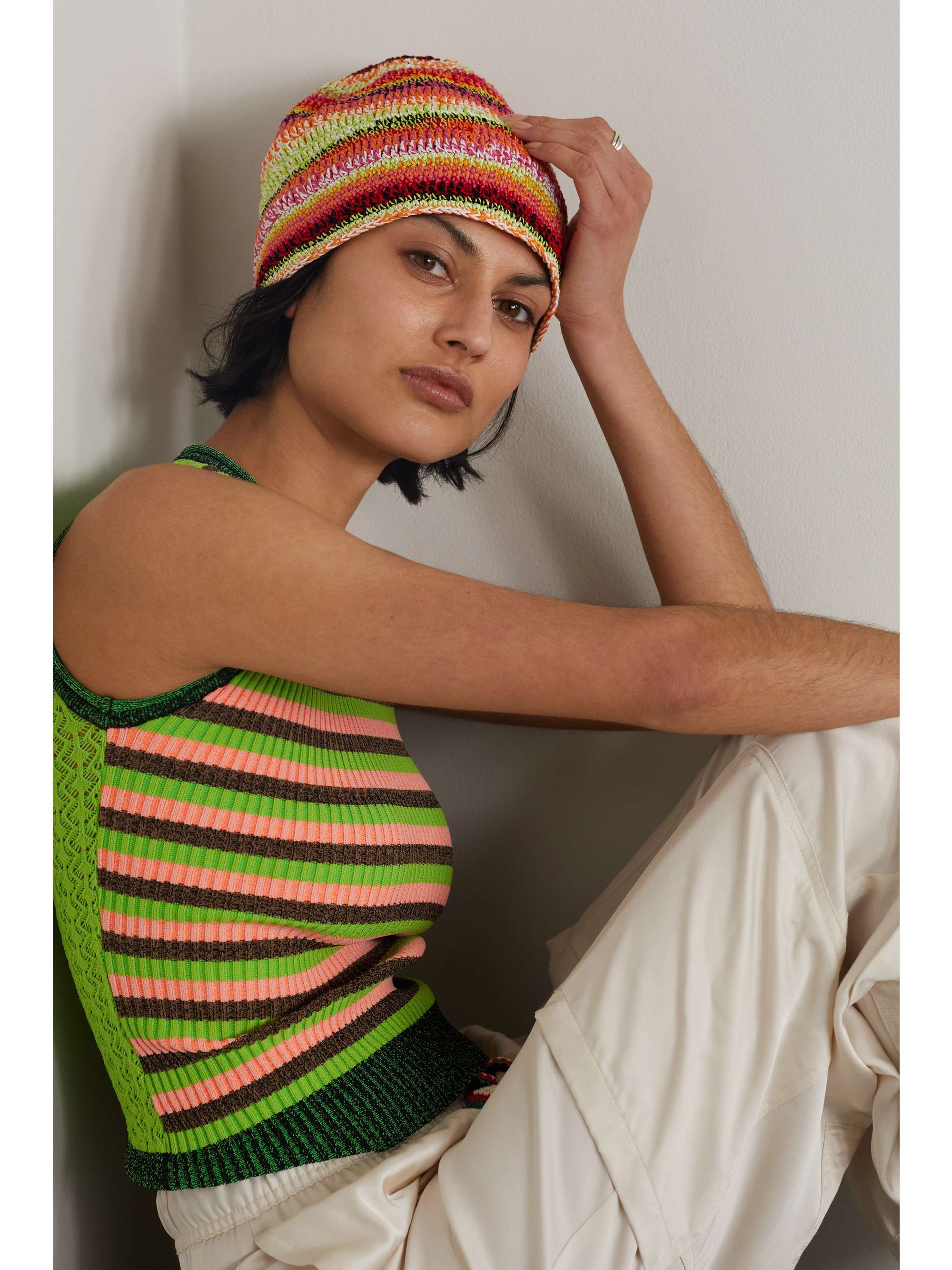 AGR Crocheted cotton beanie