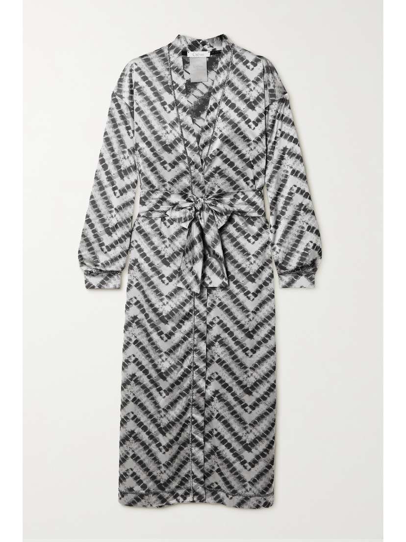 Oséree Safari Stretch-jacquard Robe