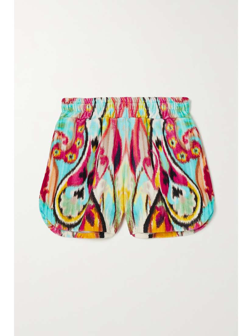 Etro Printed Cotton-terry Shorts