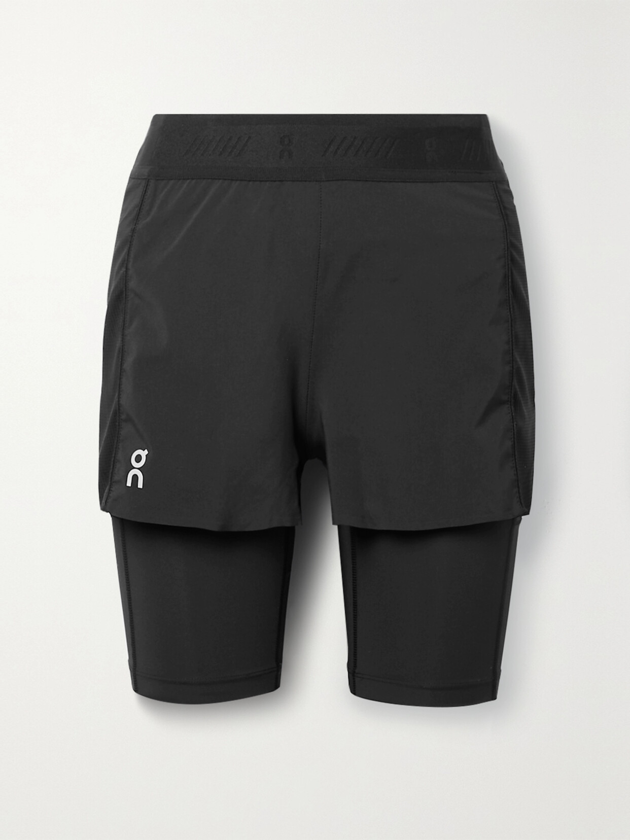 ON Convertible Layered Shell And Stretch-jersey Shorts - Black