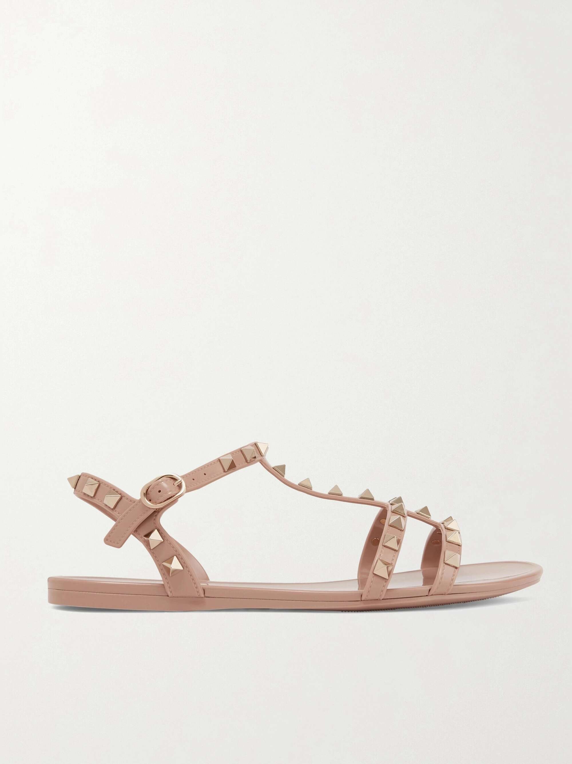 VALENTINO GARAVANI Rockstud rubber sandals | NET-A-PORTER