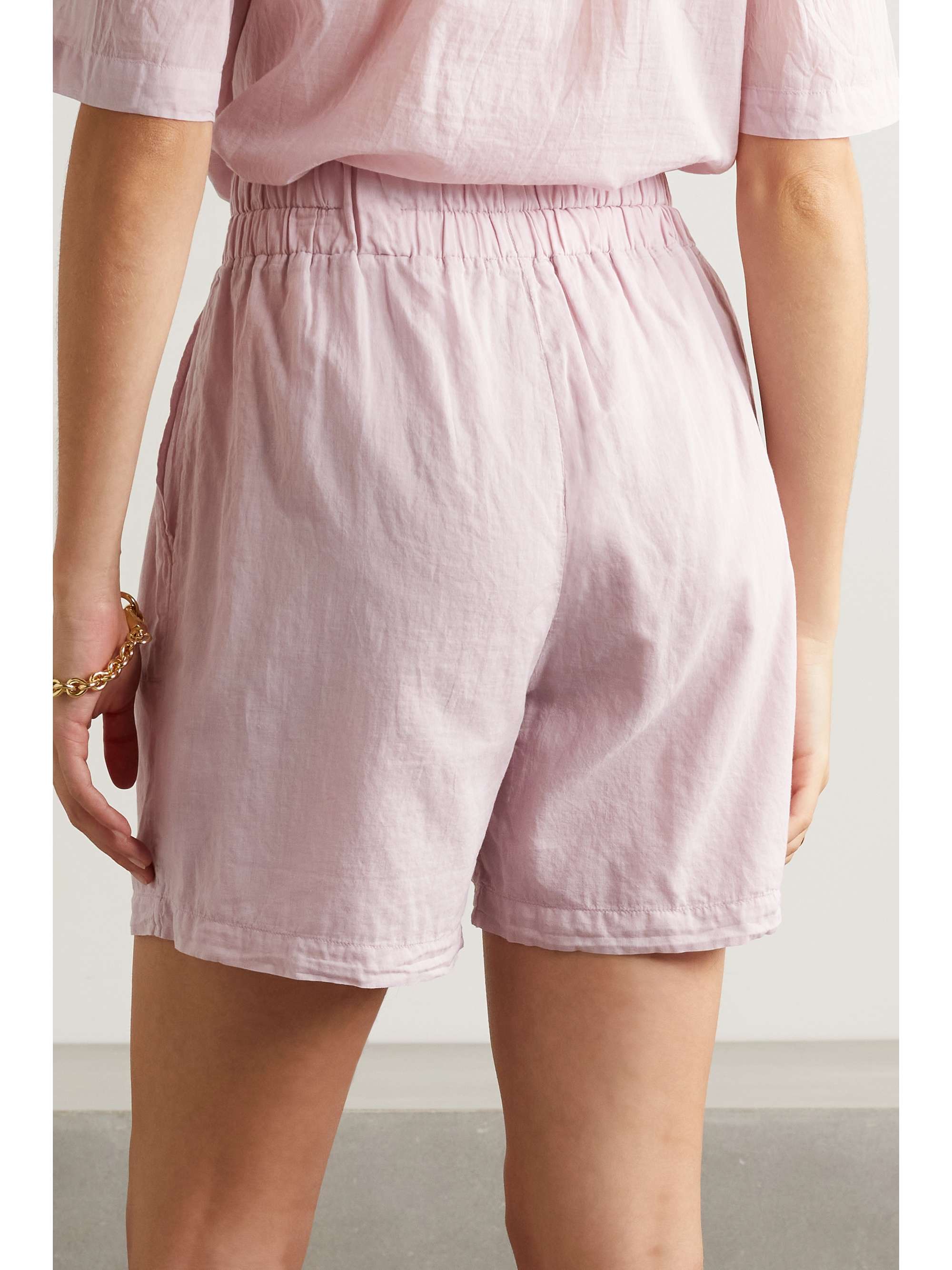 SKIN Blaise cotton-voile shorts