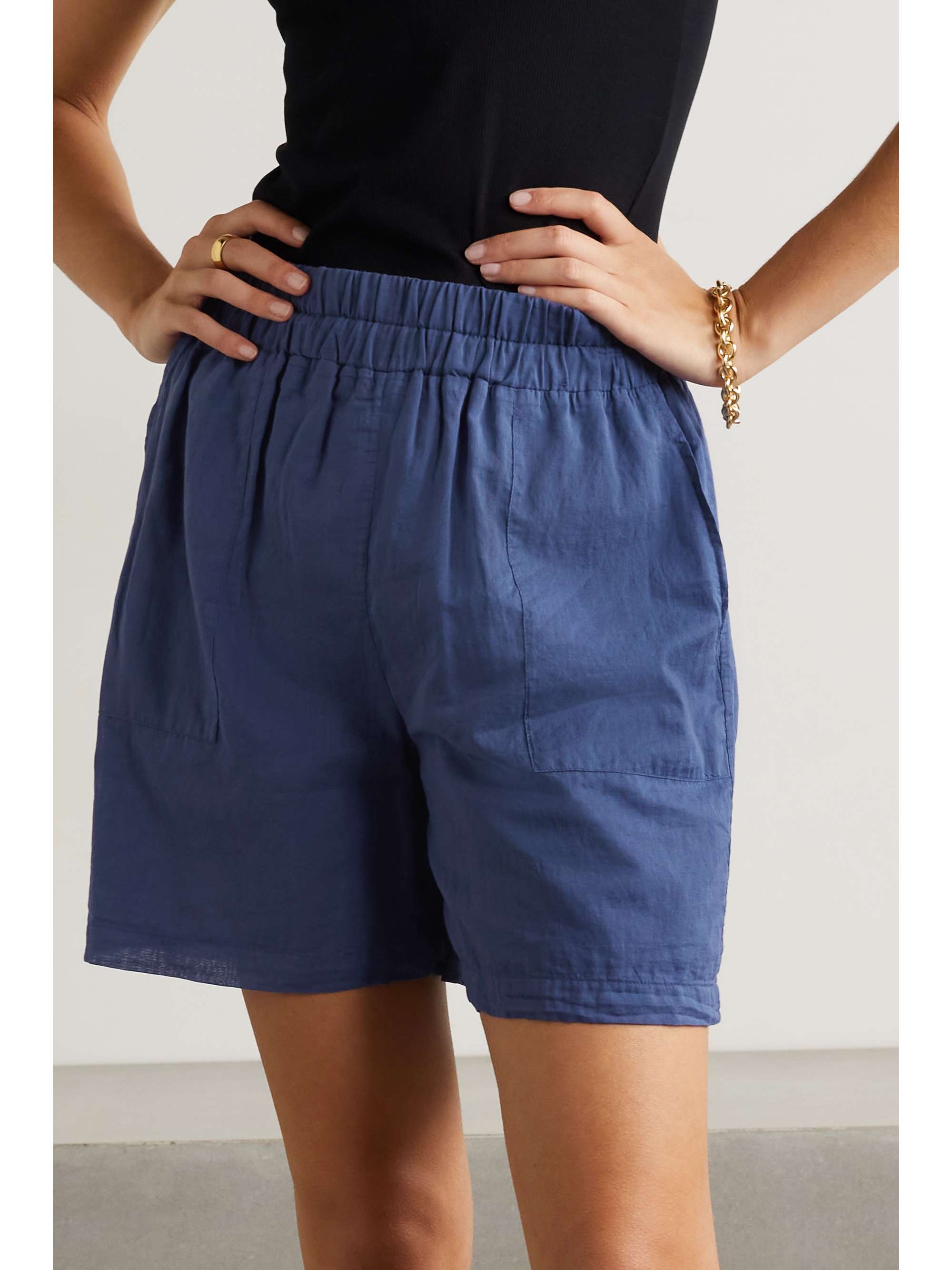 SKIN Blaise cotton-voile shorts