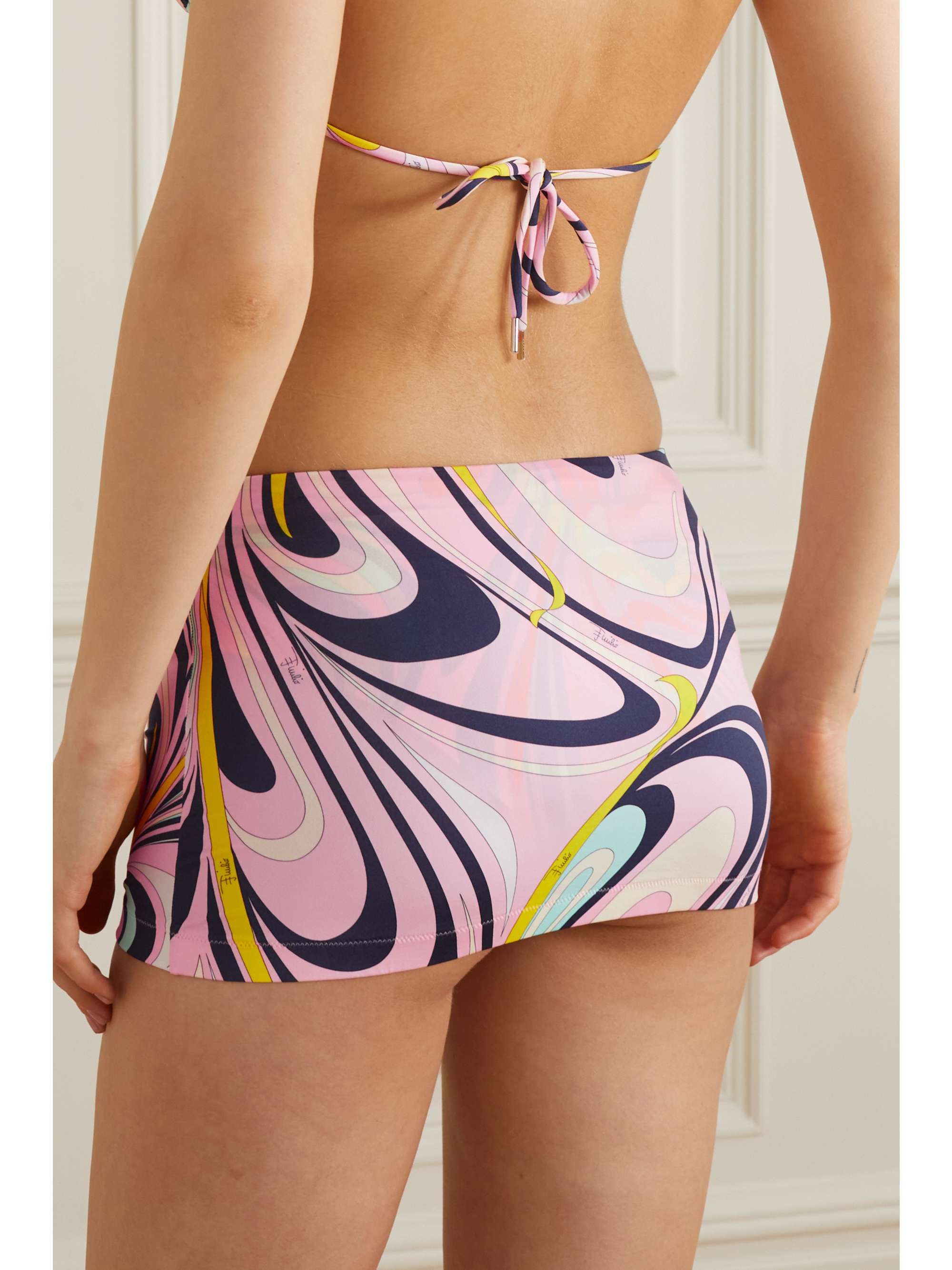 PUCCI + NET SUSTAIN layered printed recycled bikini bottoms