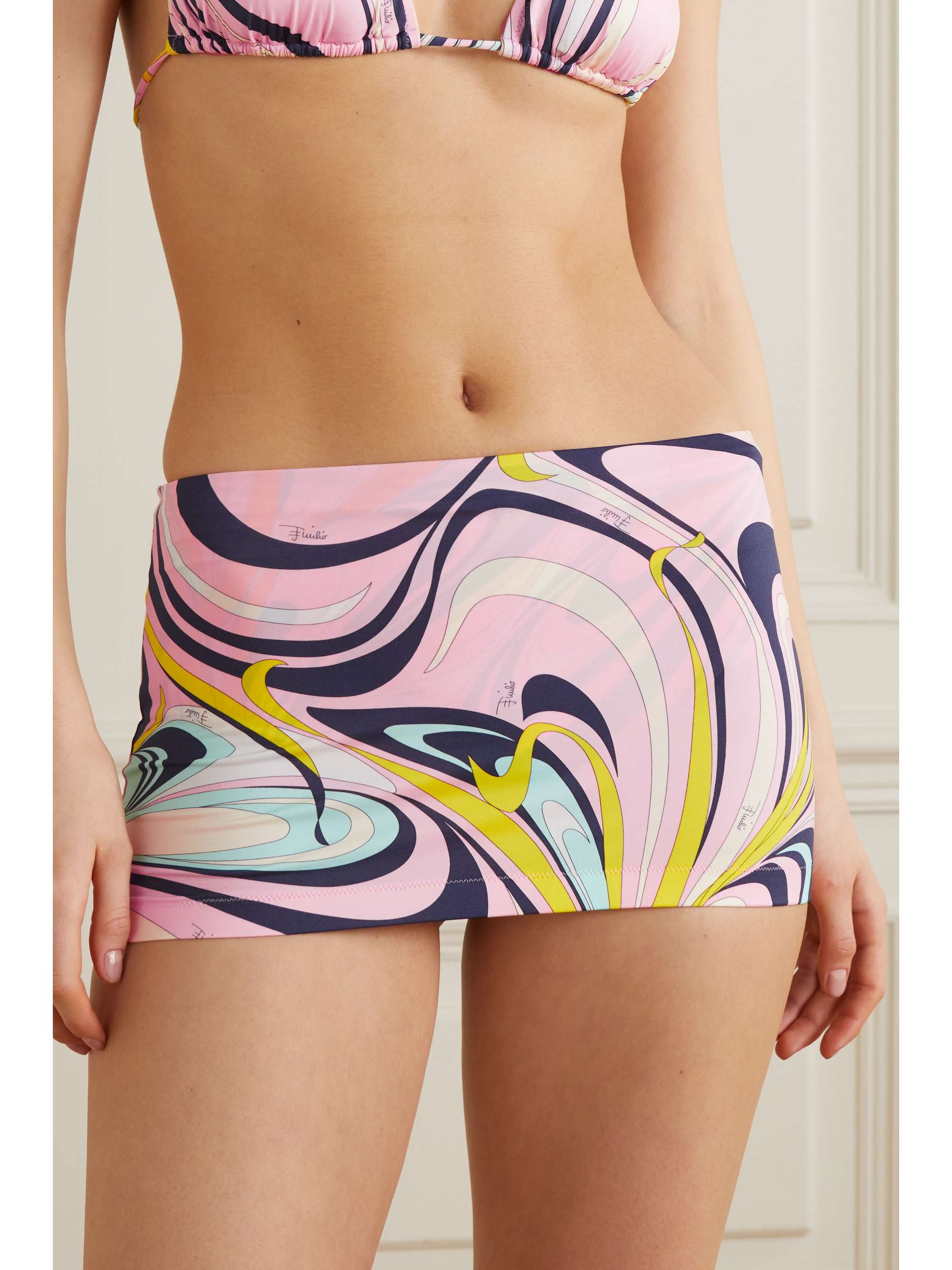 PUCCI + NET SUSTAIN layered printed recycled bikini bottoms