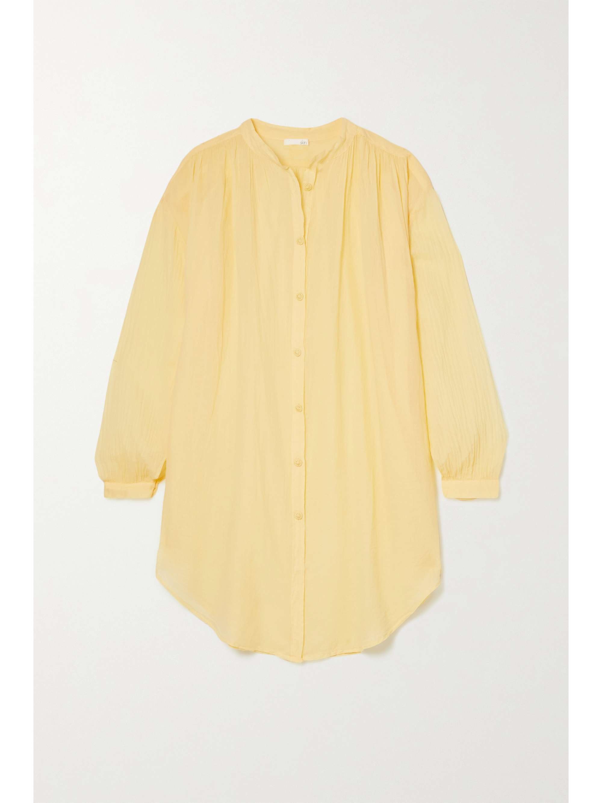 Yellow Brea oversized cotton-voile 