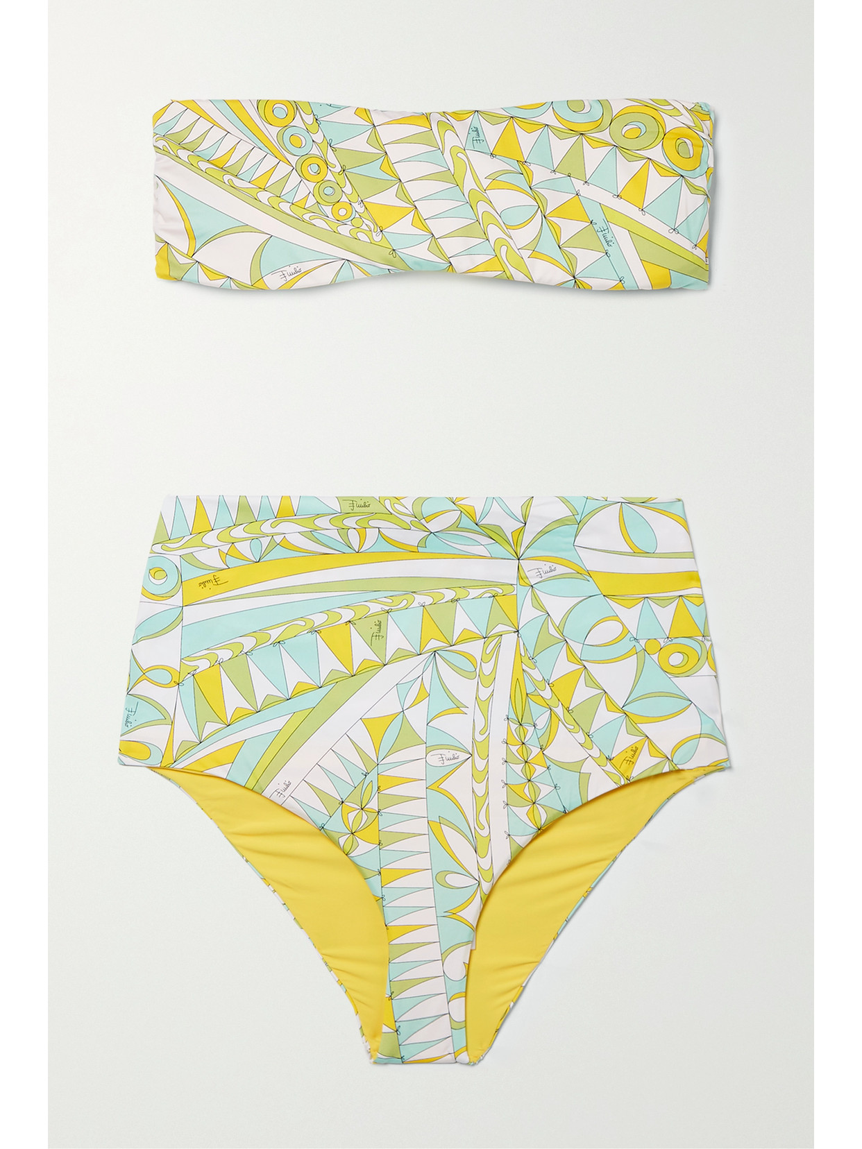 PUCCI – + Net Sustain Printed Underwired Bandeau Bikini – Green