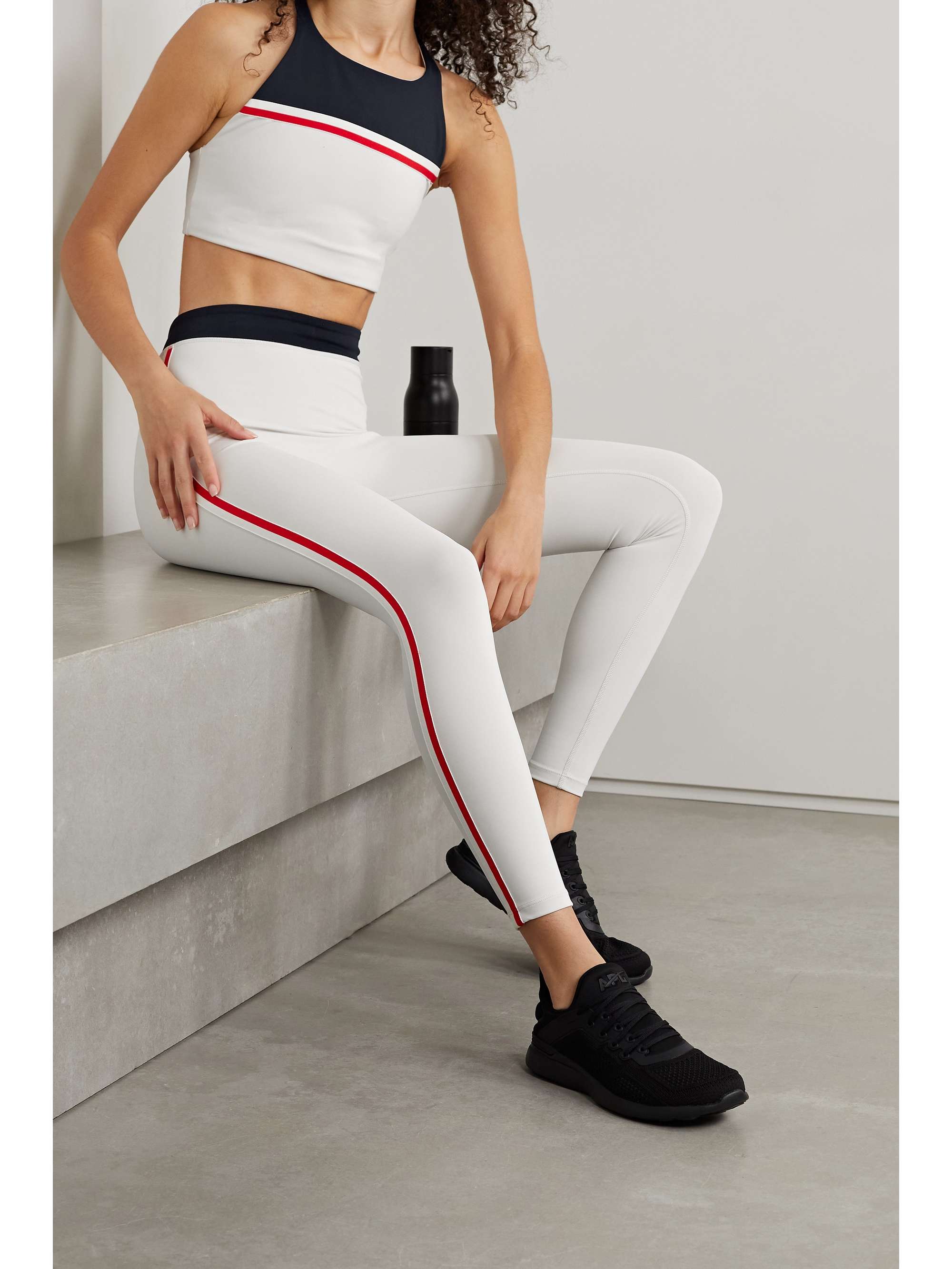 White Darling Techflex striped stretch 