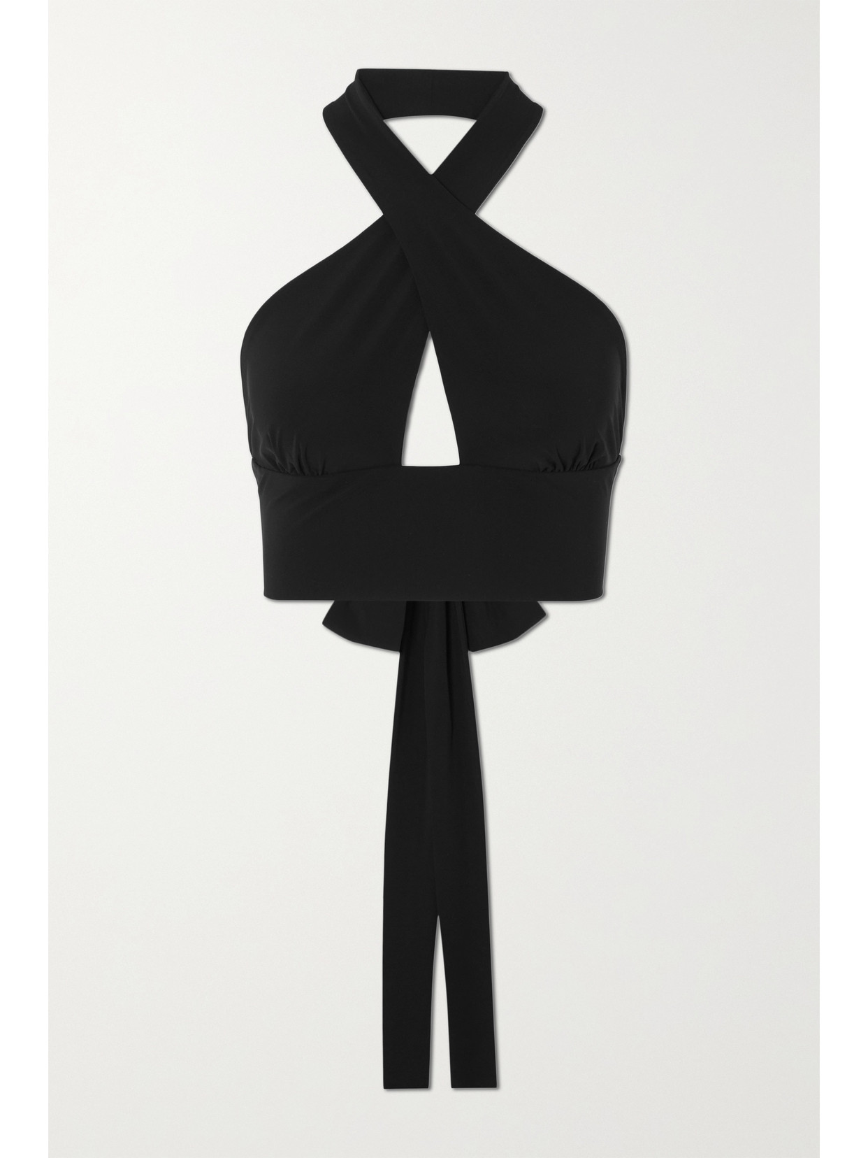 Magda Butrym Cutout Halterneck Bikini Top In Black