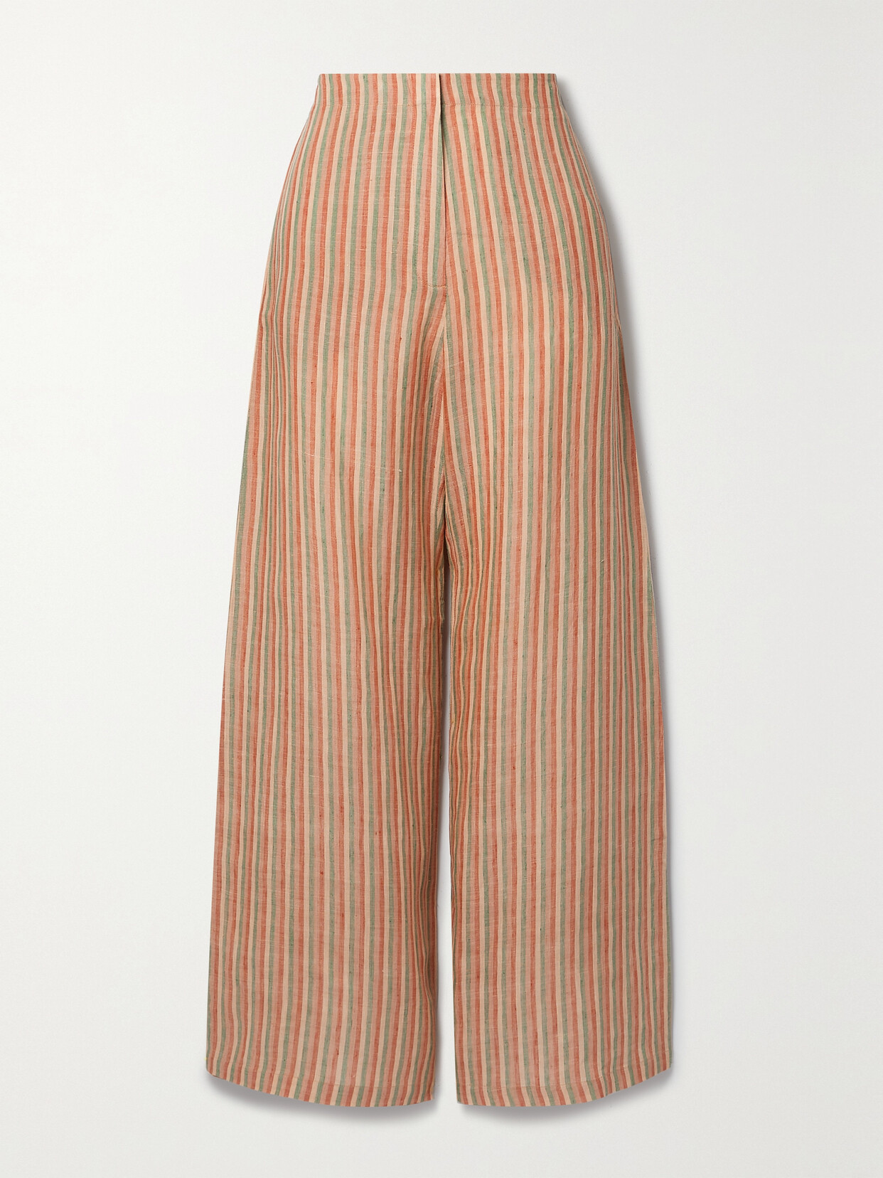 Emporio Sirenuse Artemisia Striped Linen Wide-leg Pants - Pink