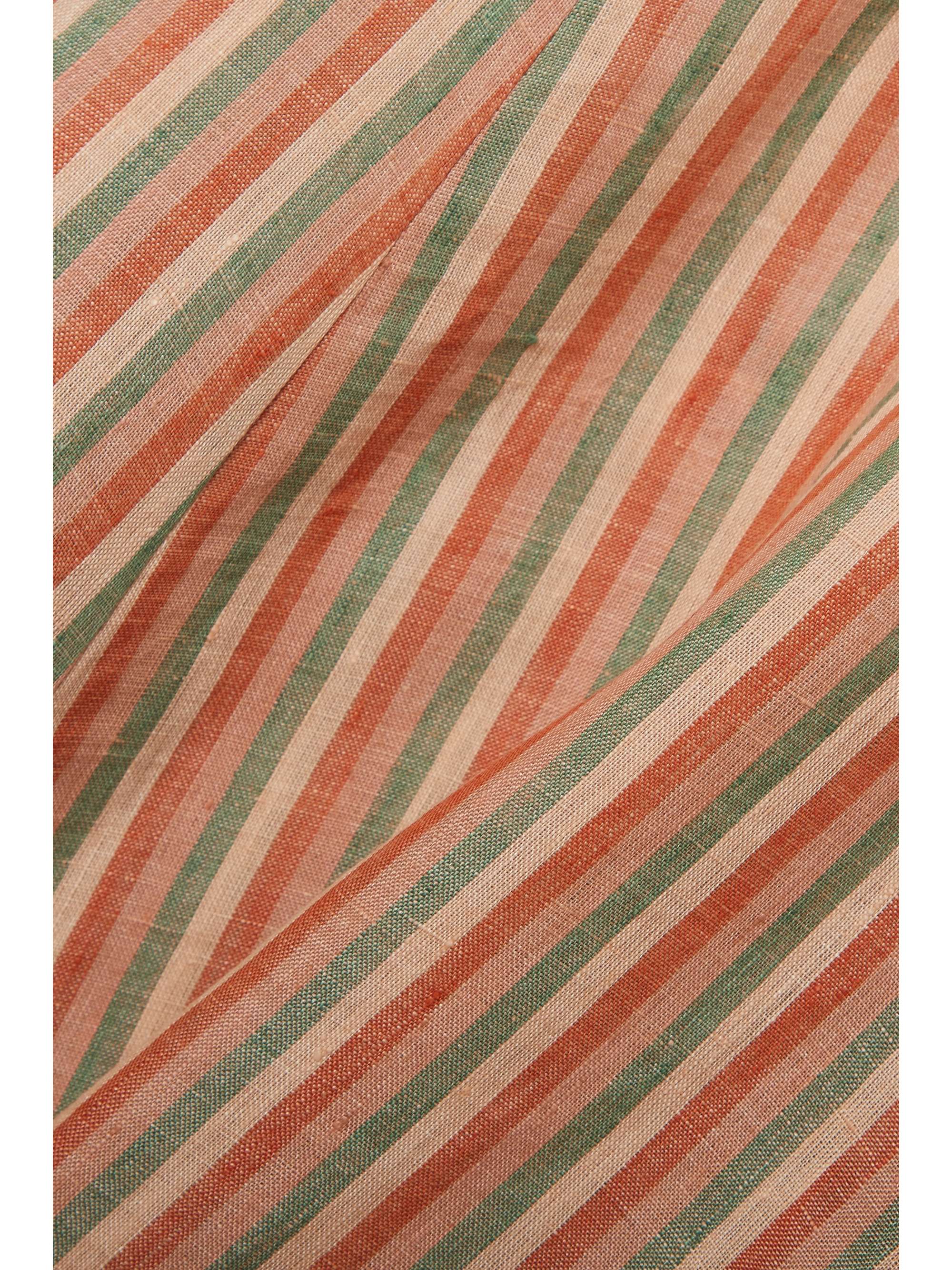EMPORIO SIRENUSE Azzurra open-back striped linen maxi dress
