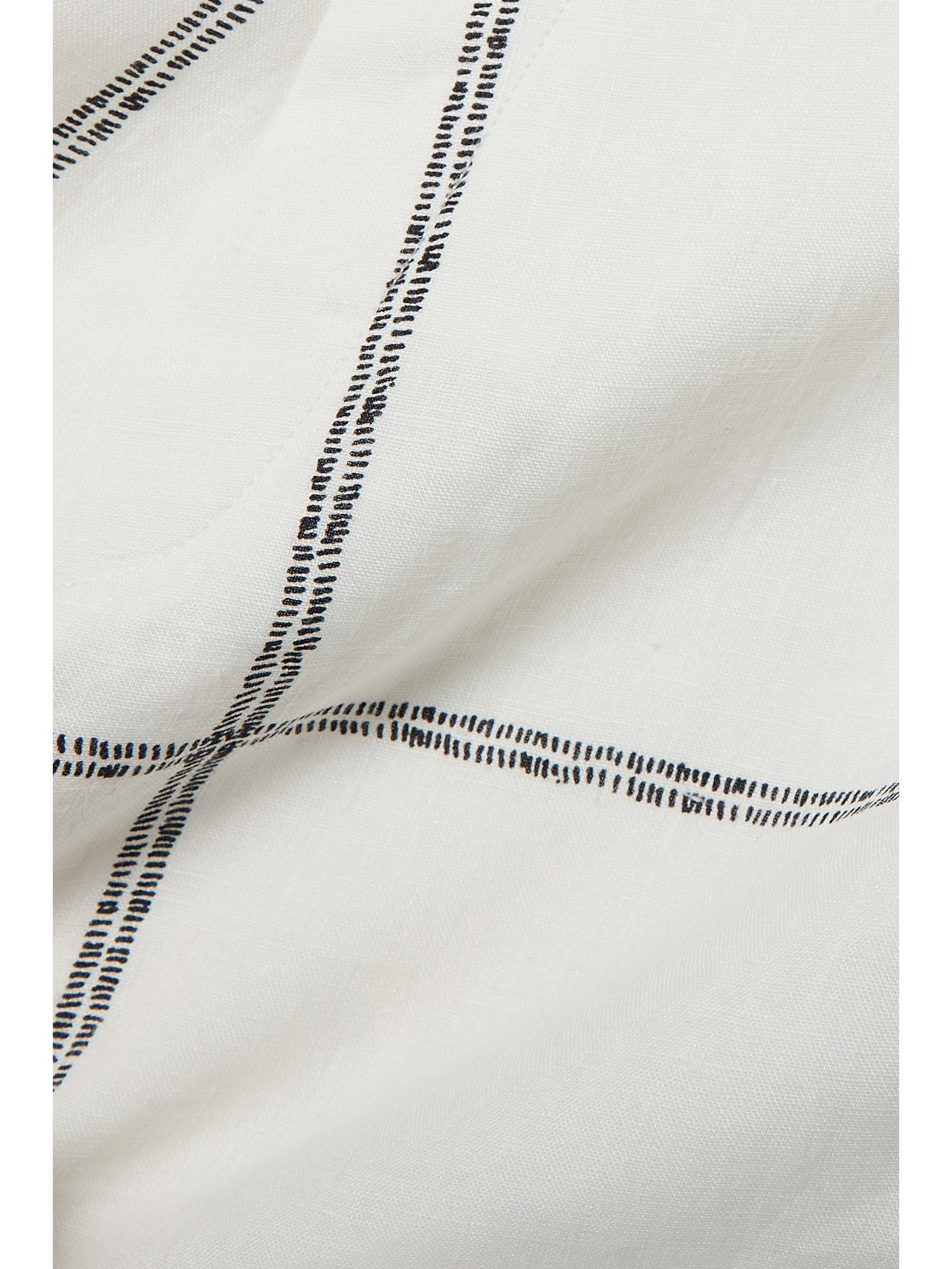 EMPORIO SIRENUSE Kantha embroidered checked linen shorts