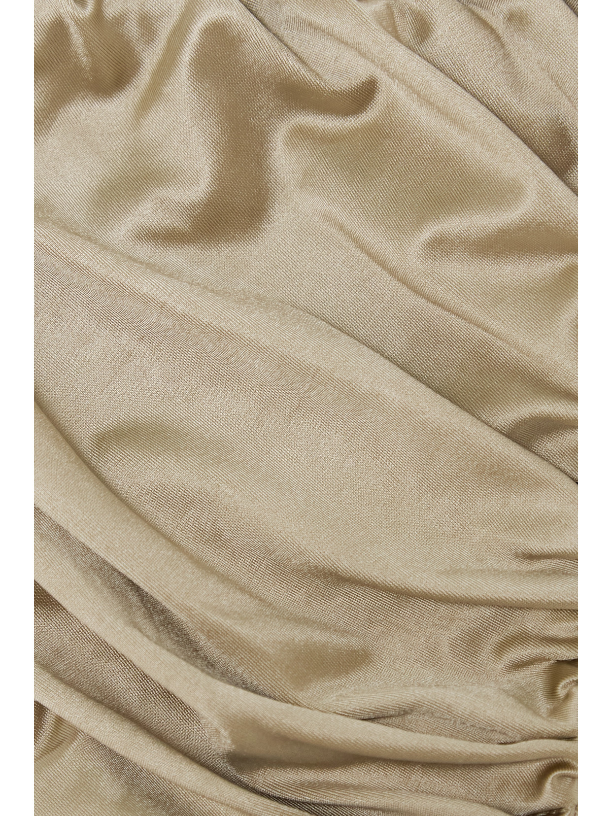 Isa Boulder Flash Ruched Stretch-satin Bikini Briefs In Gold