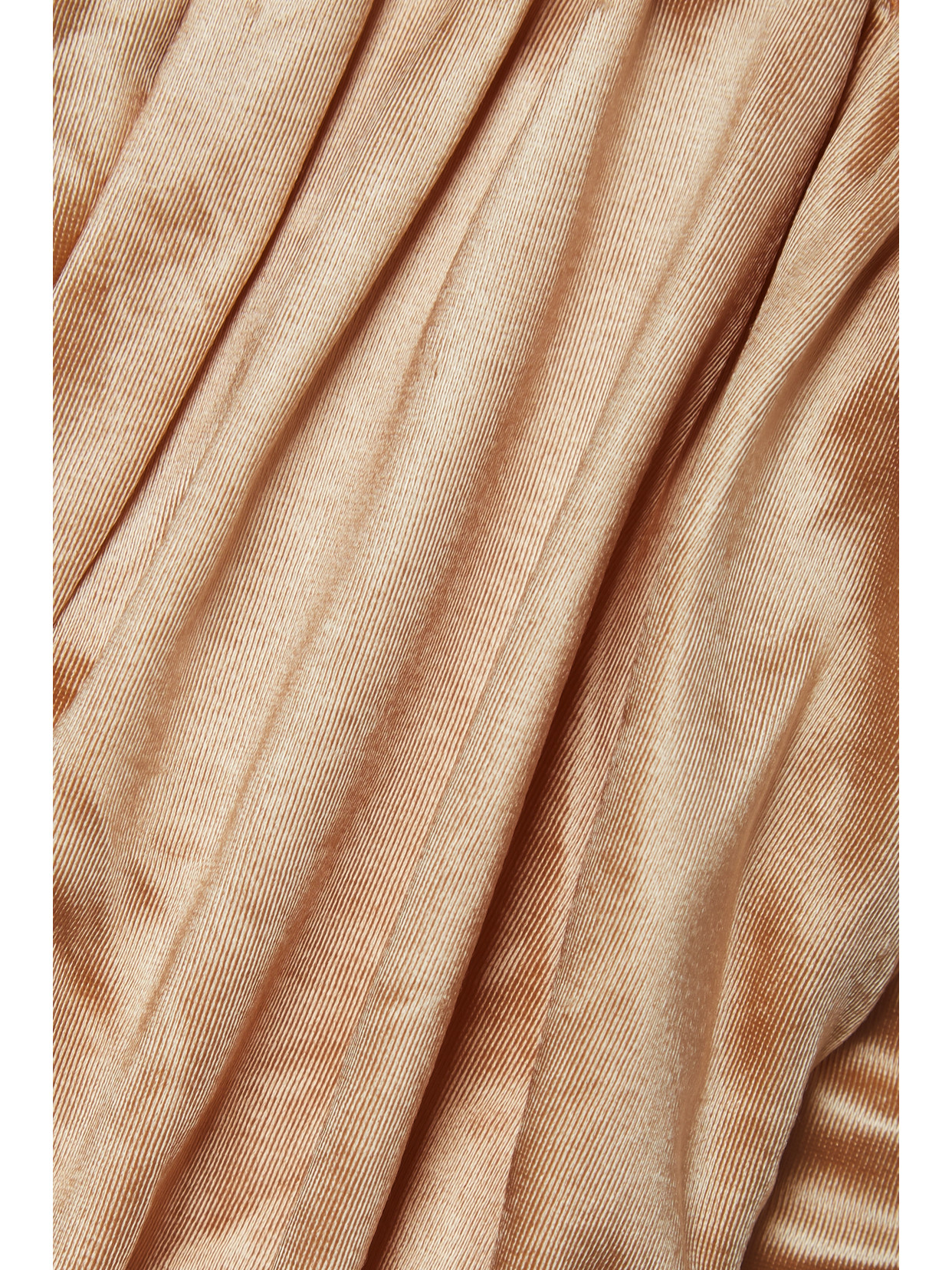 Isa Boulder Waves Ruched Stretch-satin Bikini Briefs In Orange