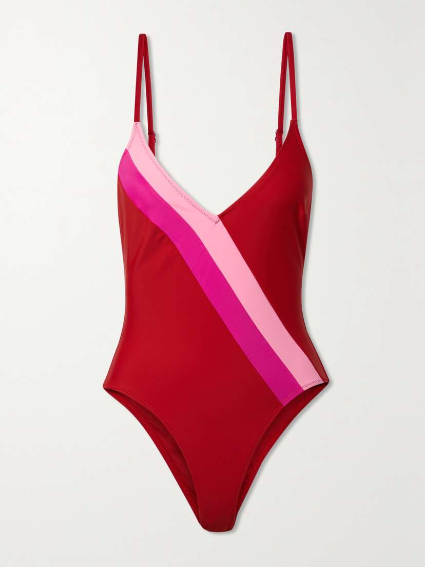 Solid & Striped The Ariel Striped Swimsuit - x large