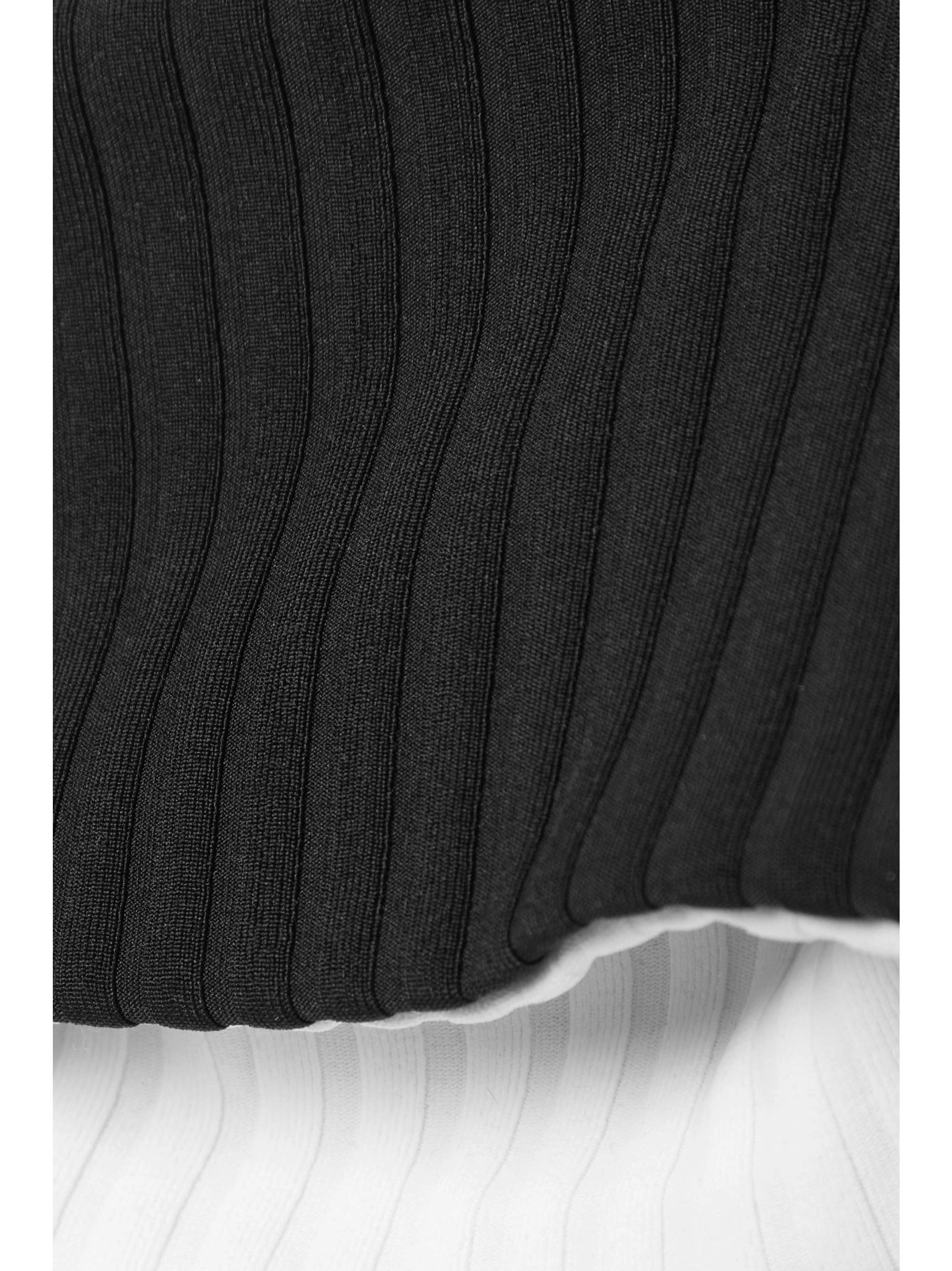 SOLID & STRIPED The Annabelle wendbares Bandeau-Bikini-Oberteil aus geripptem, recyceltem Stretch-Material