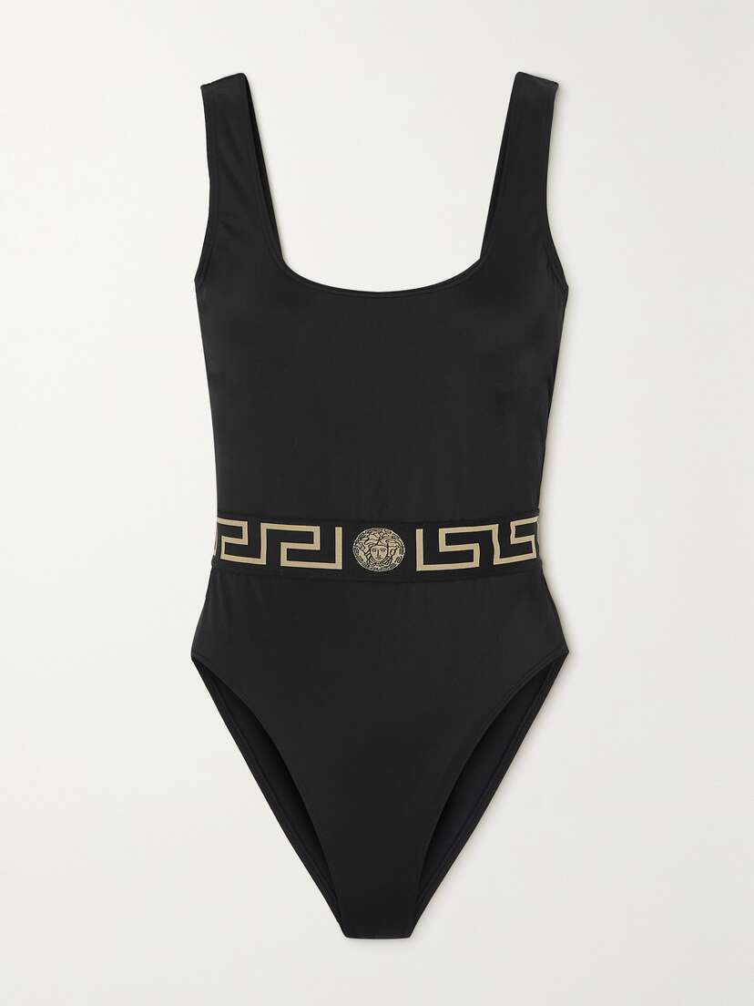 Versace Vita Jacquard-trimmed Swimsuit