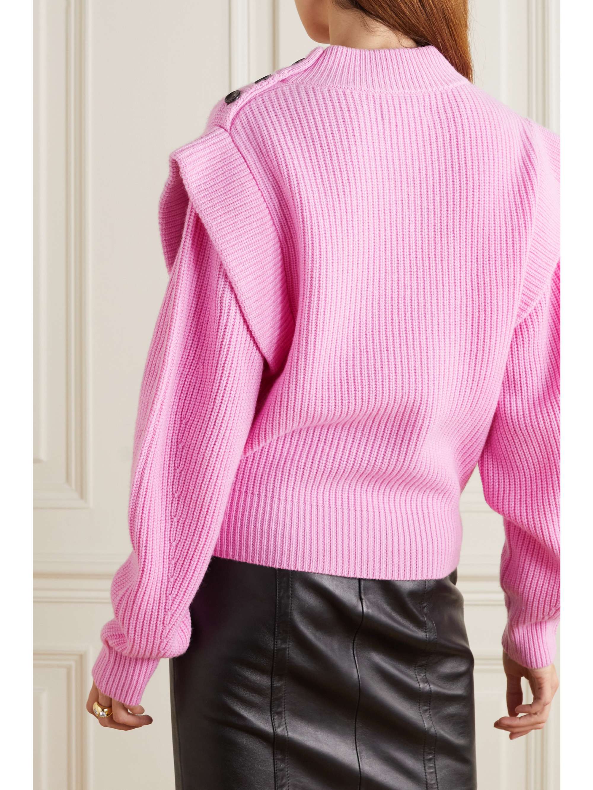 ISABEL MARANT Peggy ribbed wool and cashmere-blend sweater
