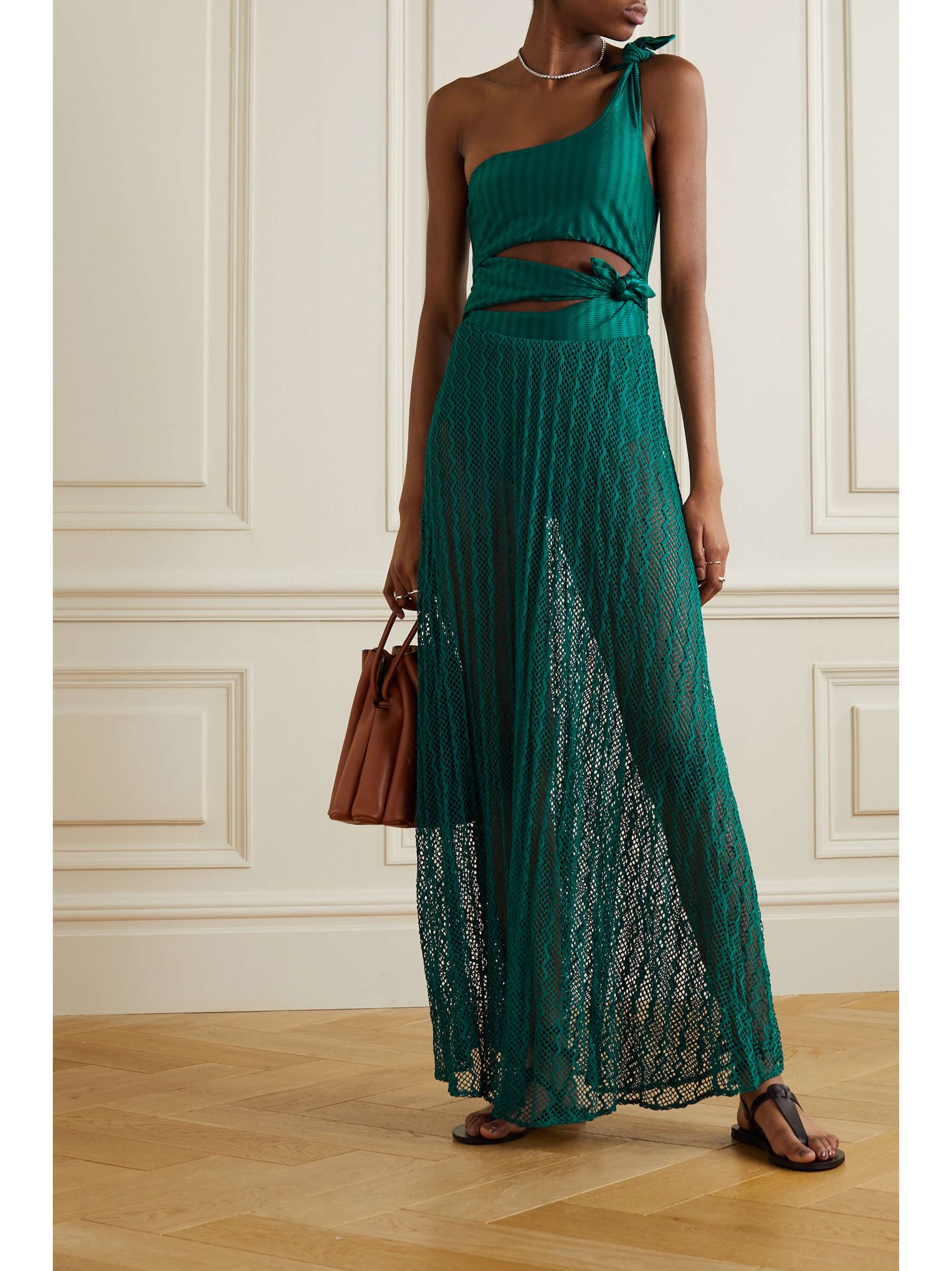 crochet-knit maxi dress | PATBO 
