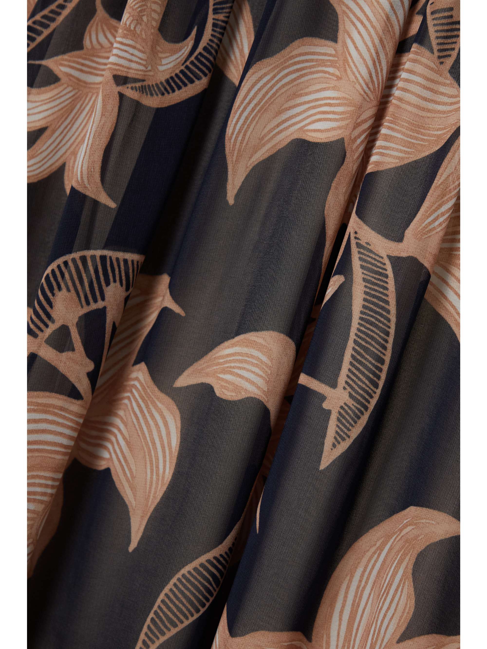 PATBO Stargazer cutout floral-print chiffon and stretch-jersey maxi dress