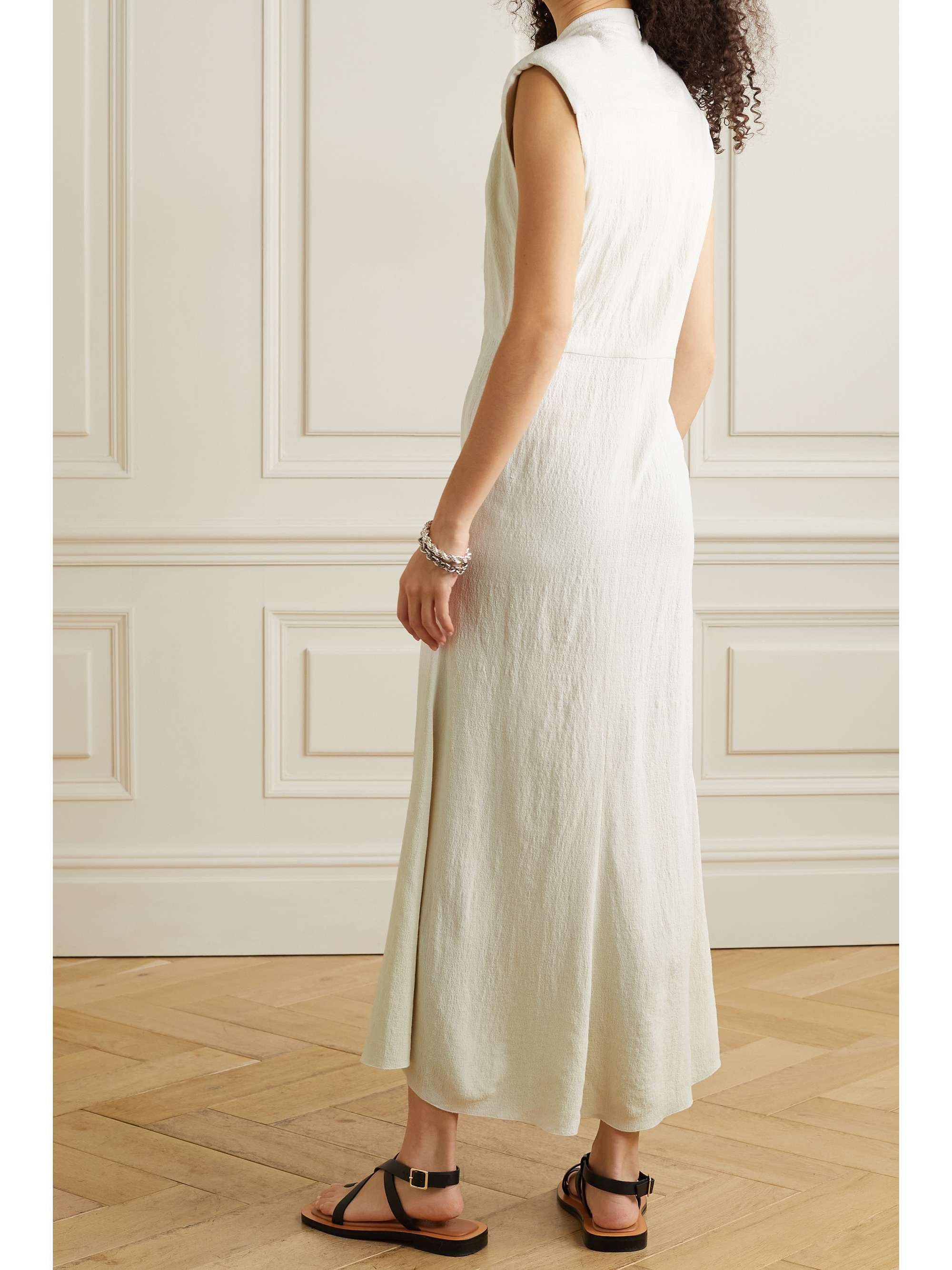 ISABEL MARANT Rabea cutout crinkled-crepe midi dress