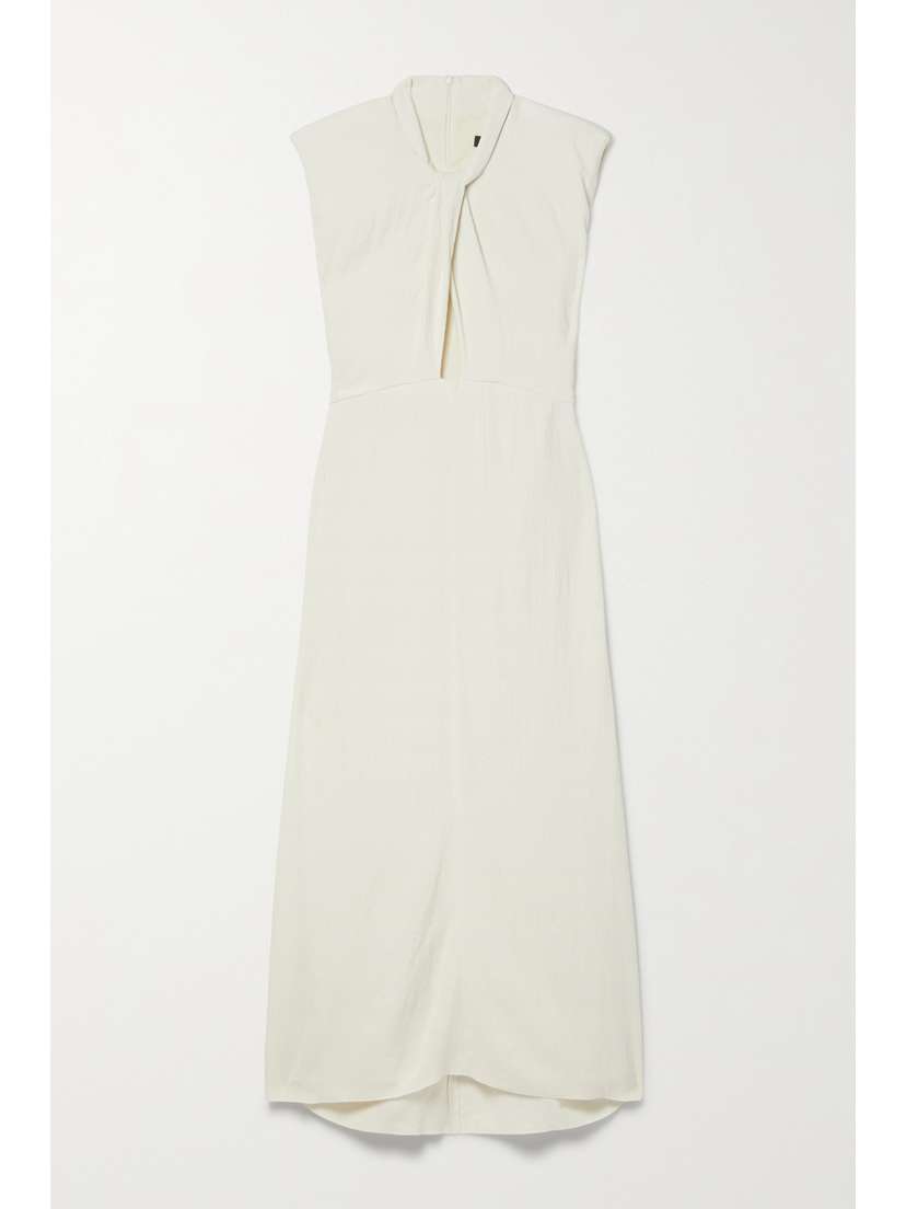 Isabel Marant Rabea Cutout Crinkled-crepe Midi Dress