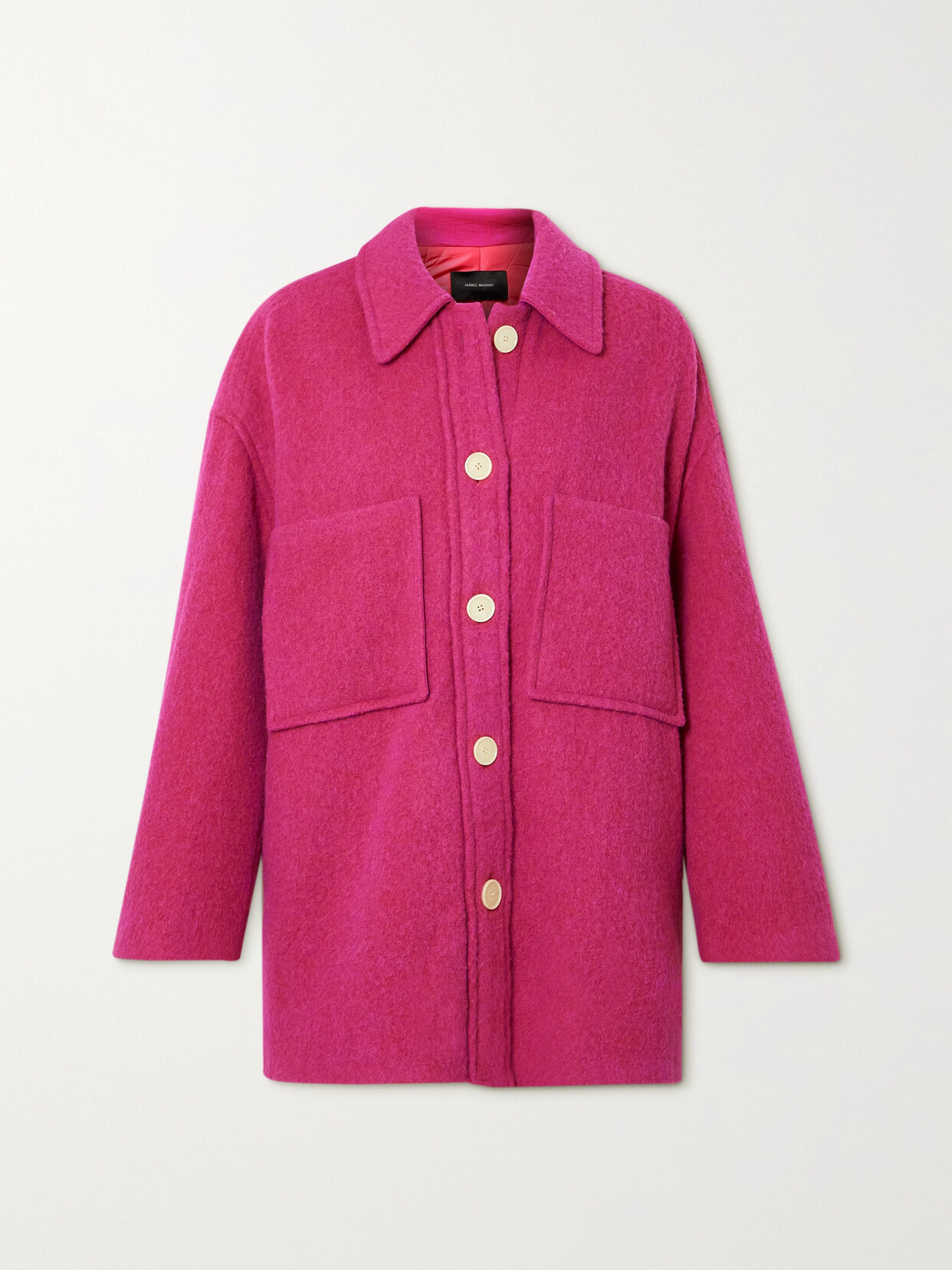 Isabel Marant Delinda Oversized Wool-blend Jacket - Pink