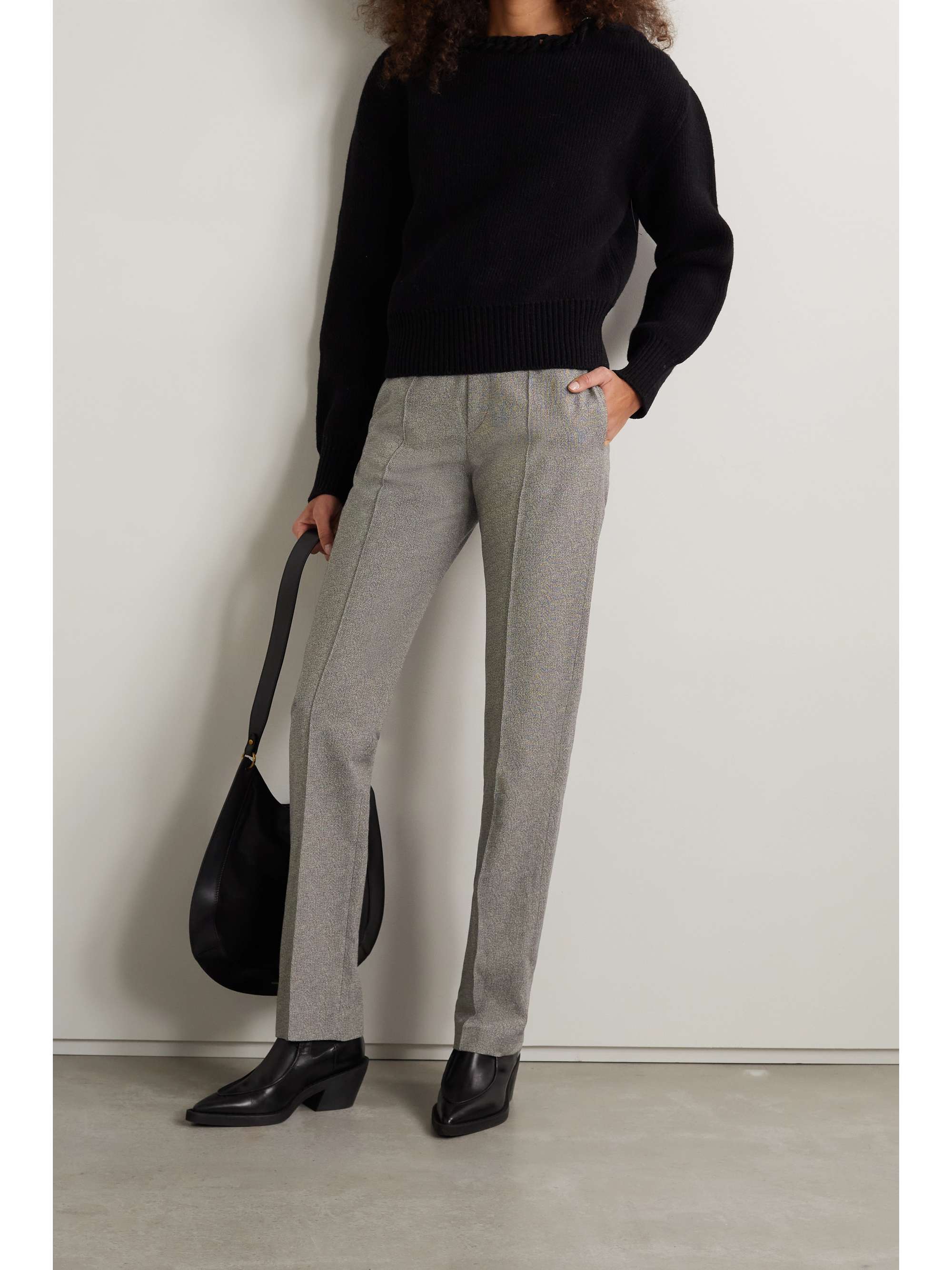ISABEL MARANT Jarokia tweed straight-leg pants