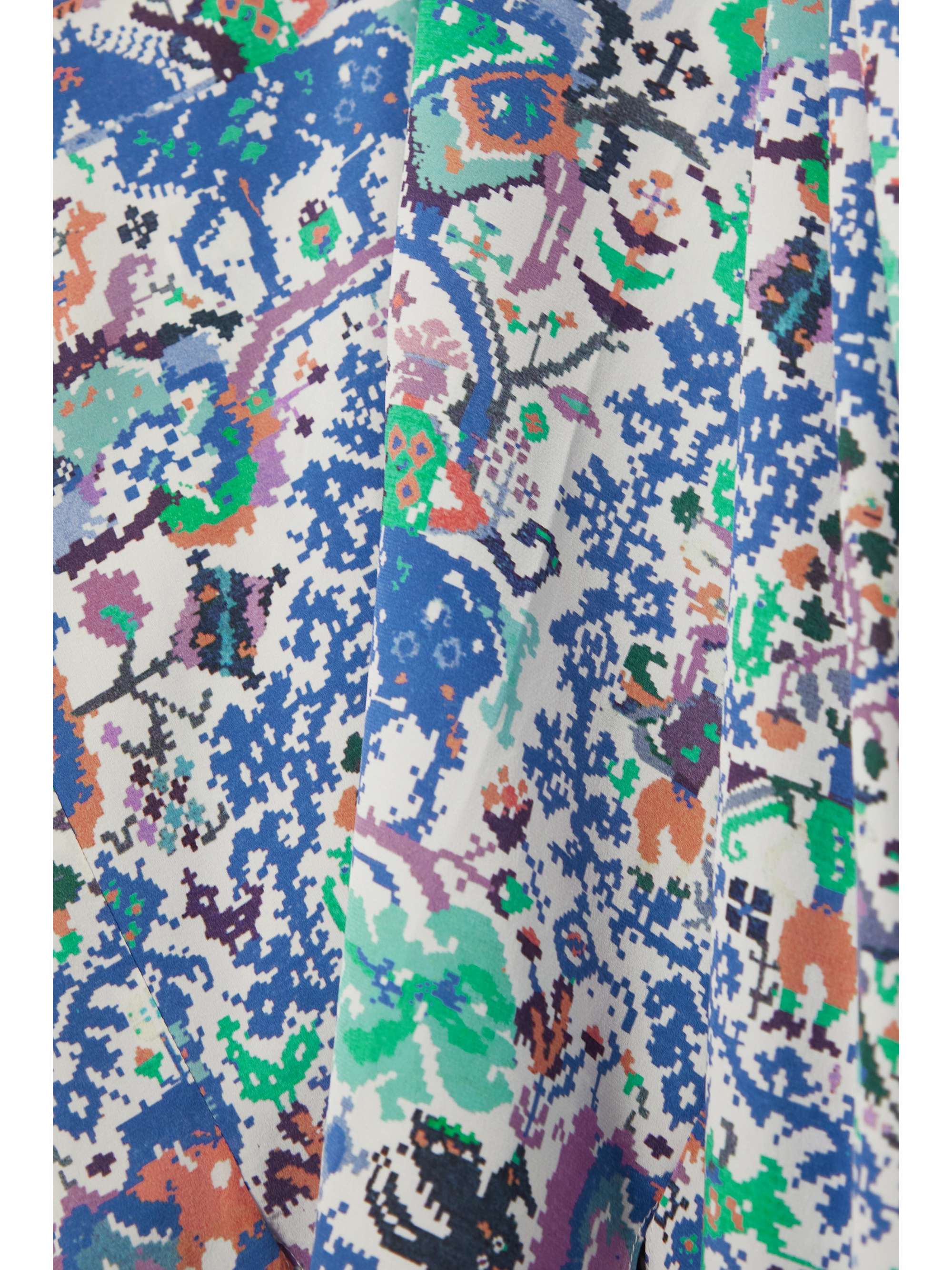 ISABEL MARANT Banessa ruffled printed silk-blend crepe blouse