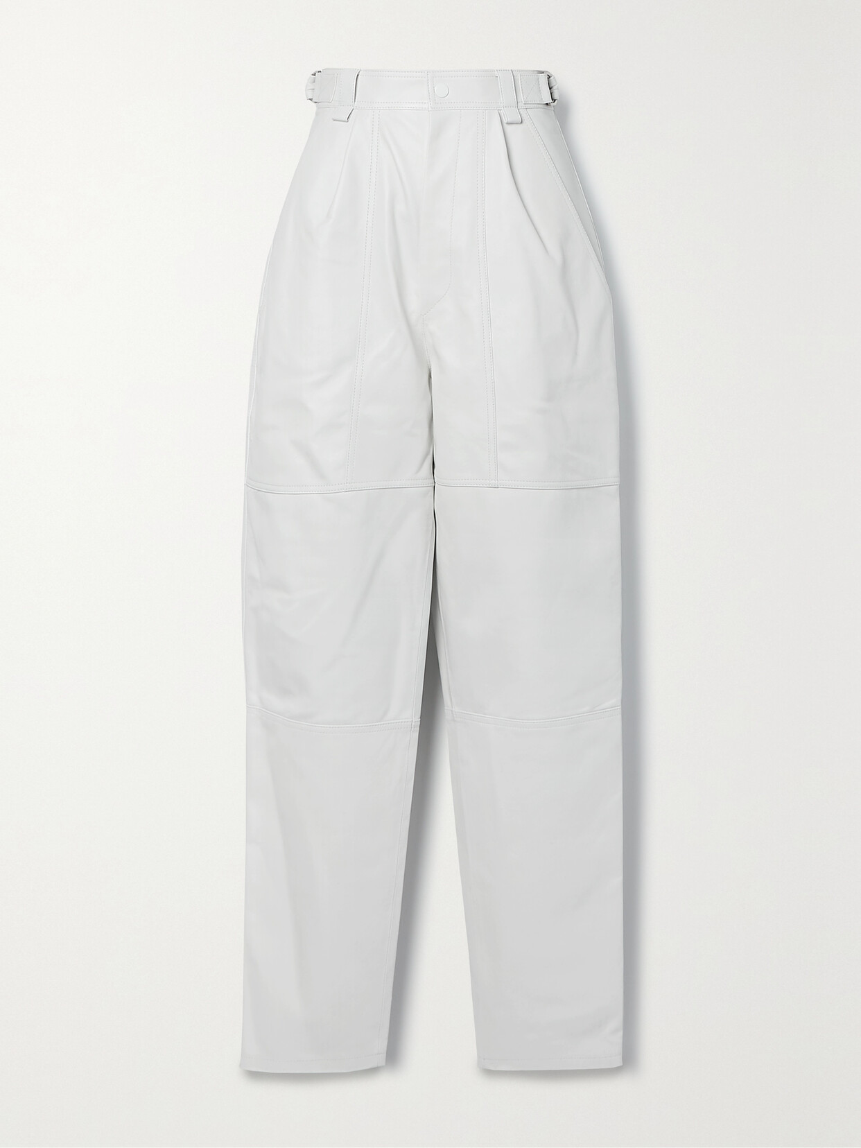 Isabel Marant Paneled Leather Tapered Pants - White