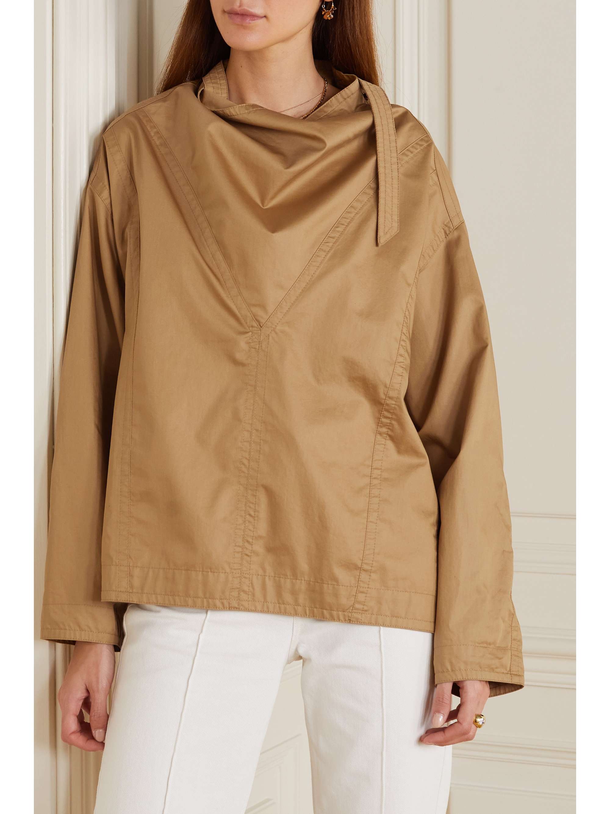 ISABEL MARANT Fiorna 垂坠纯棉府绸女衫