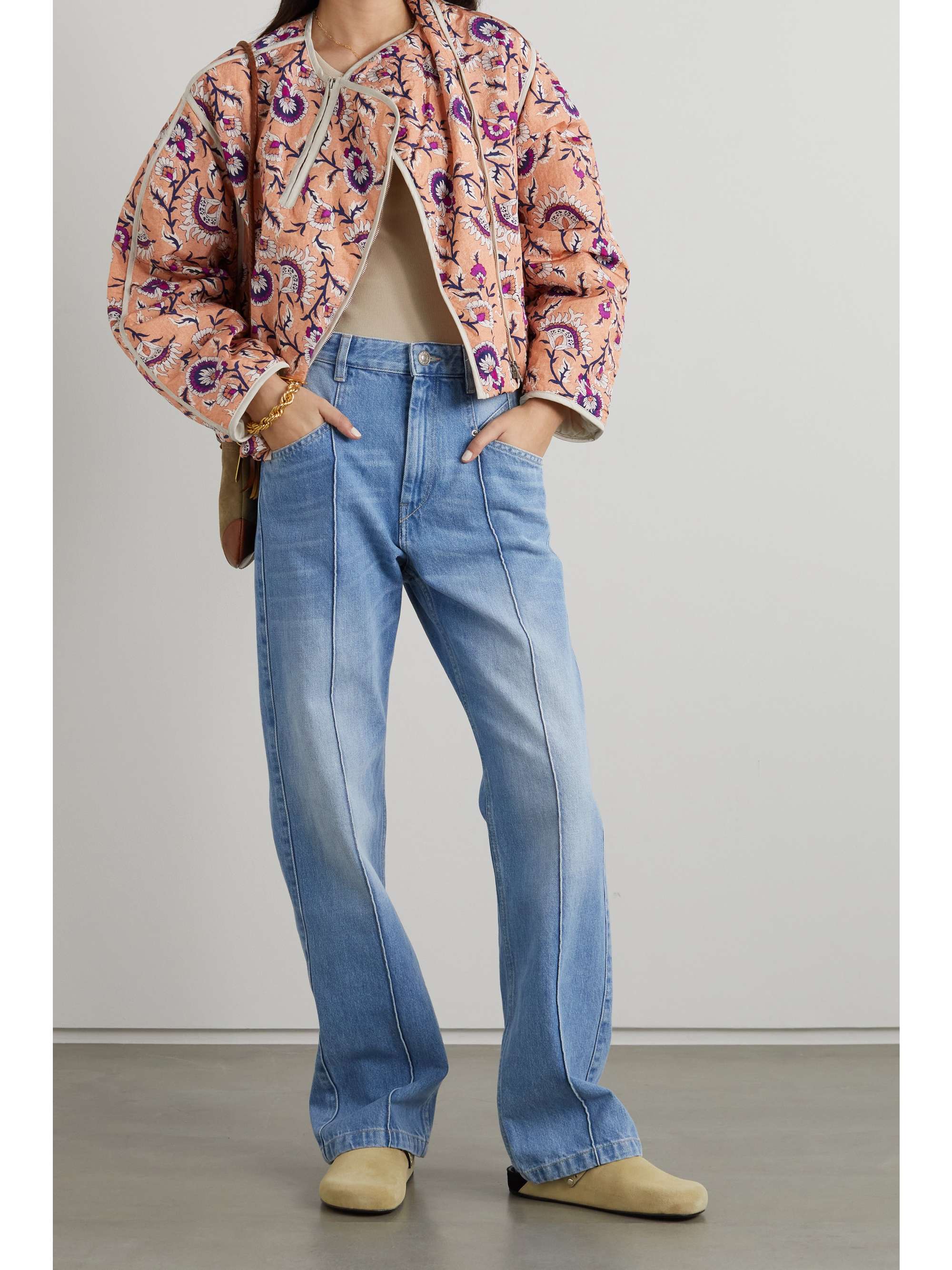 ISABEL MARANT Amidala padded floral-print shell jacket