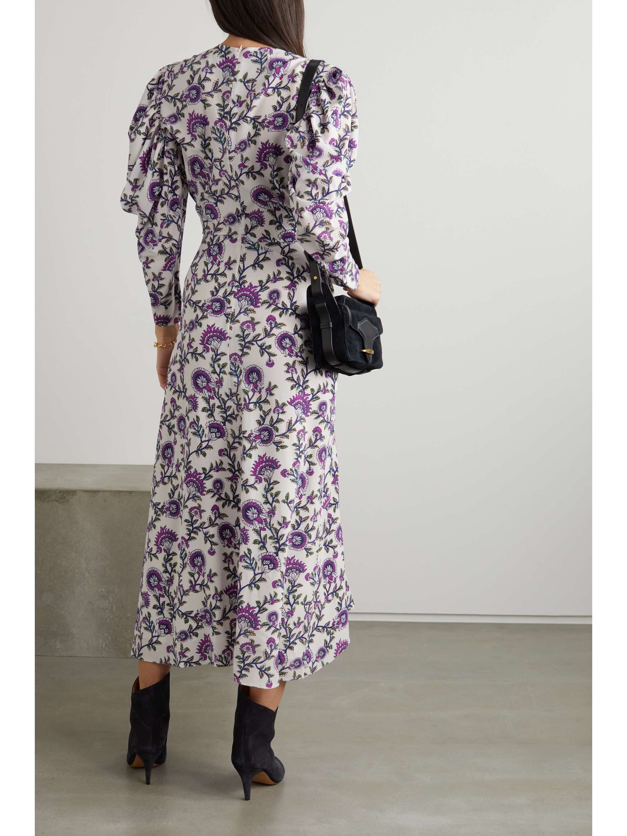 ISABEL MARANT Baga floral-print silk-blend midi dress