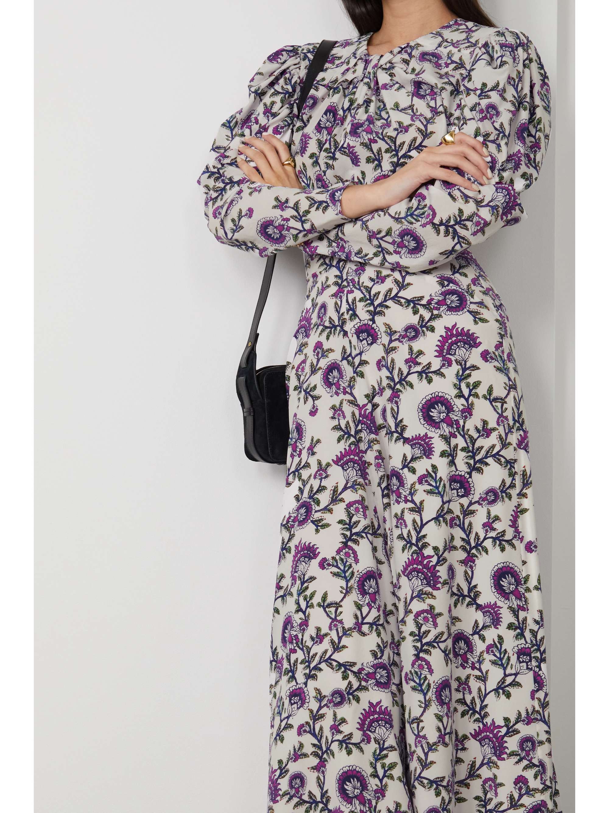 ISABEL MARANT Baga floral-print silk-blend midi dress
