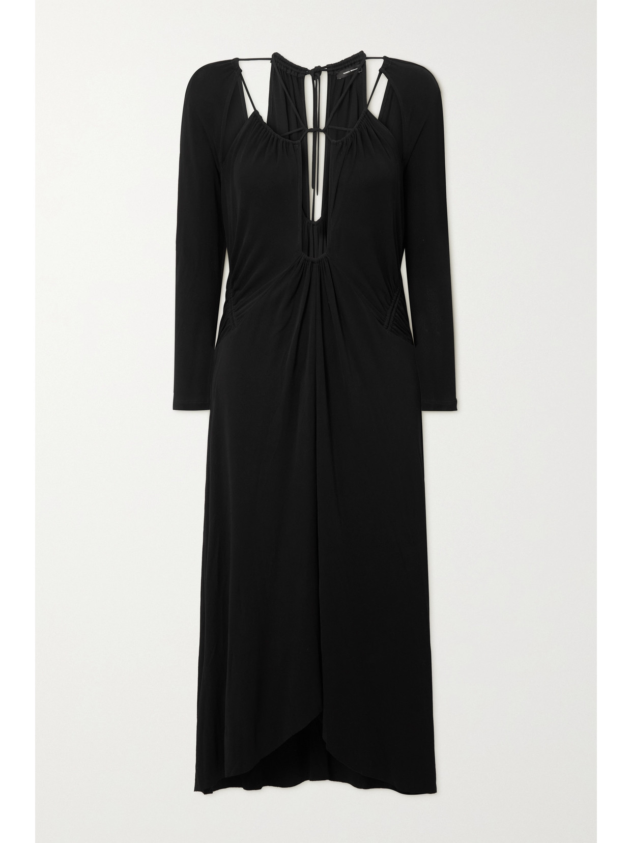 Isabel Marant Jadessi Cutout Stretch-jersey Midi Dress In Black