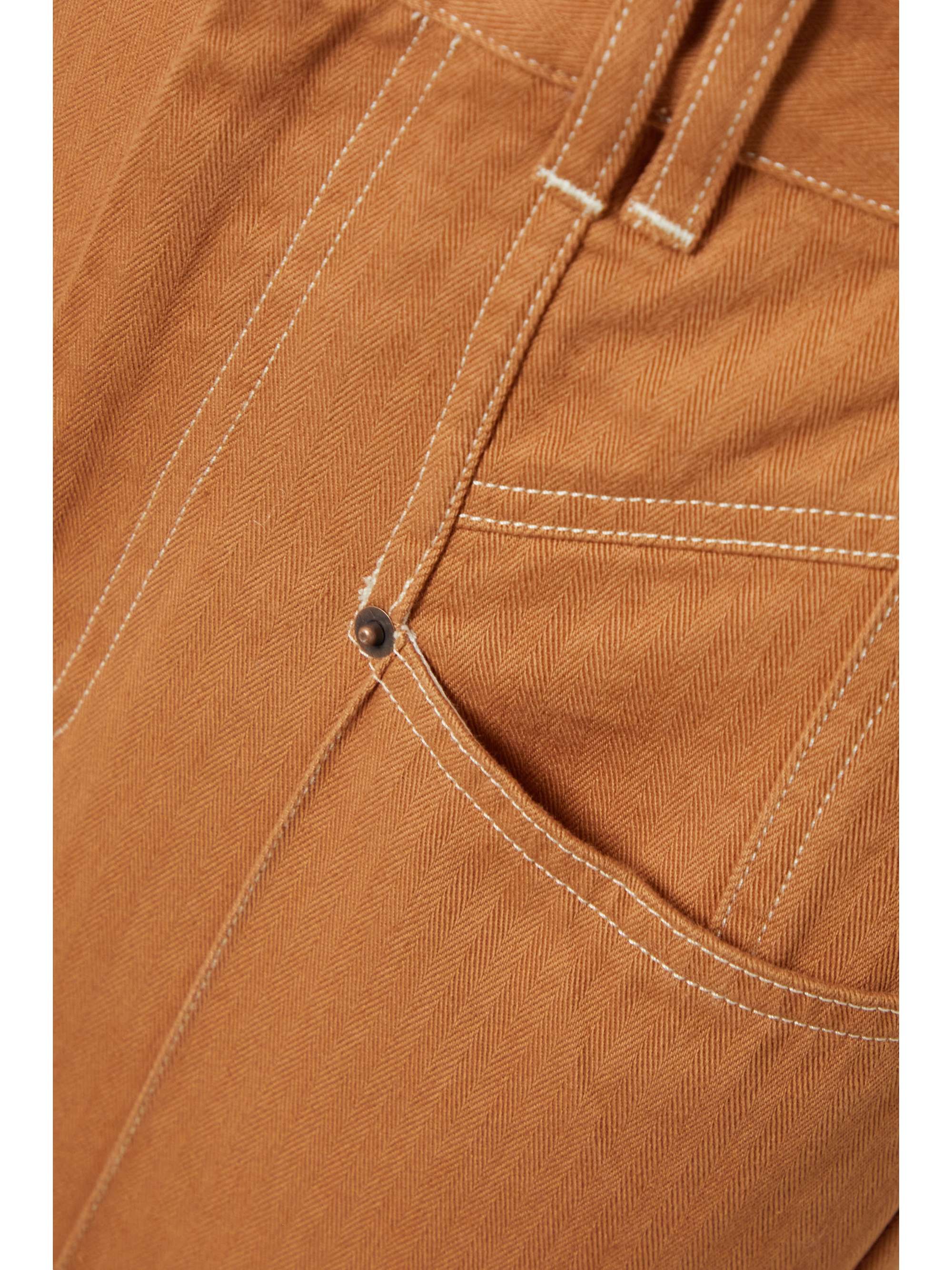 ISABEL MARANT Lirokae herringbone cotton slim-leg pants