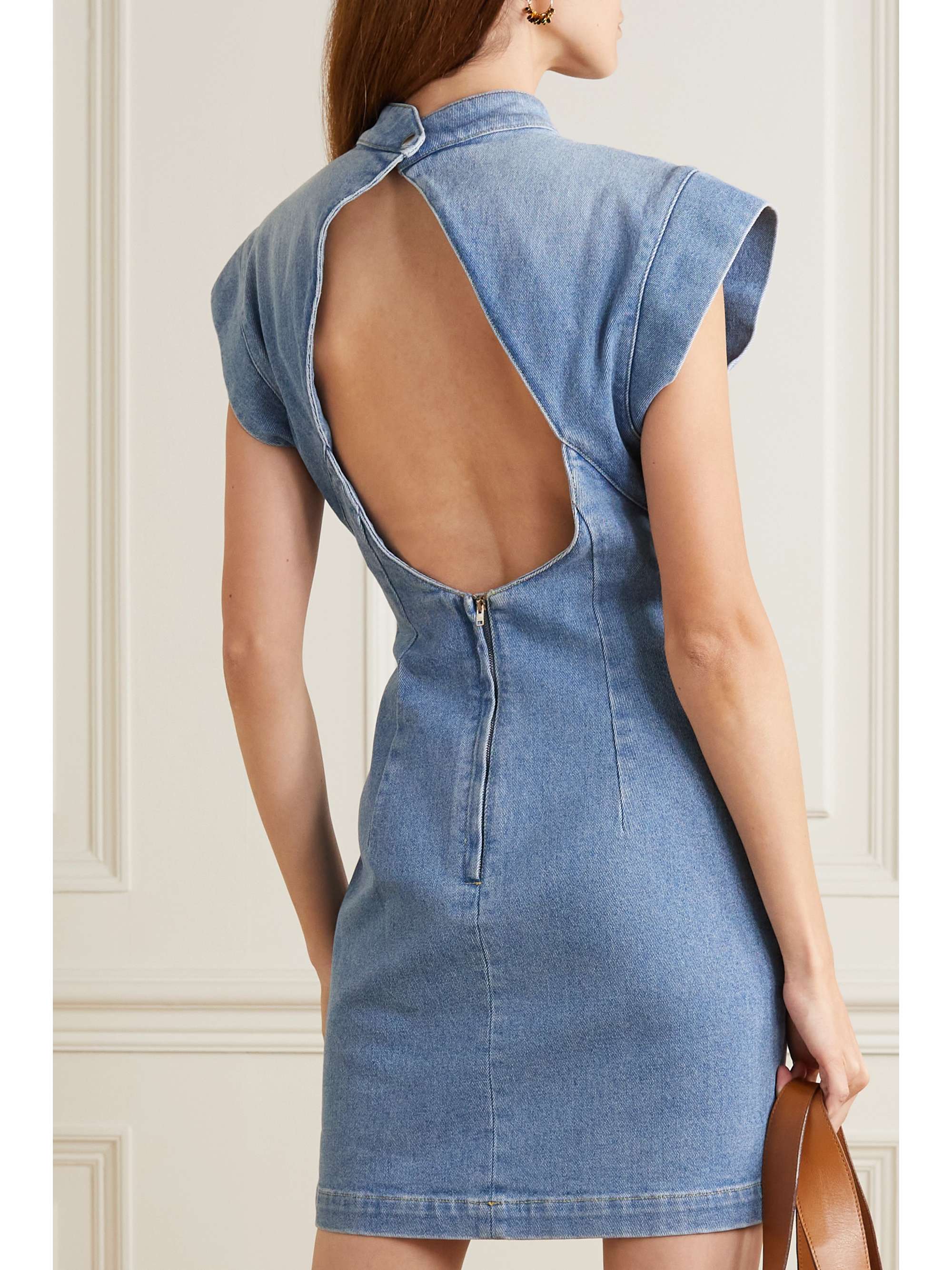 ISABEL MARANT Nina open-back stretch-denim mini dress