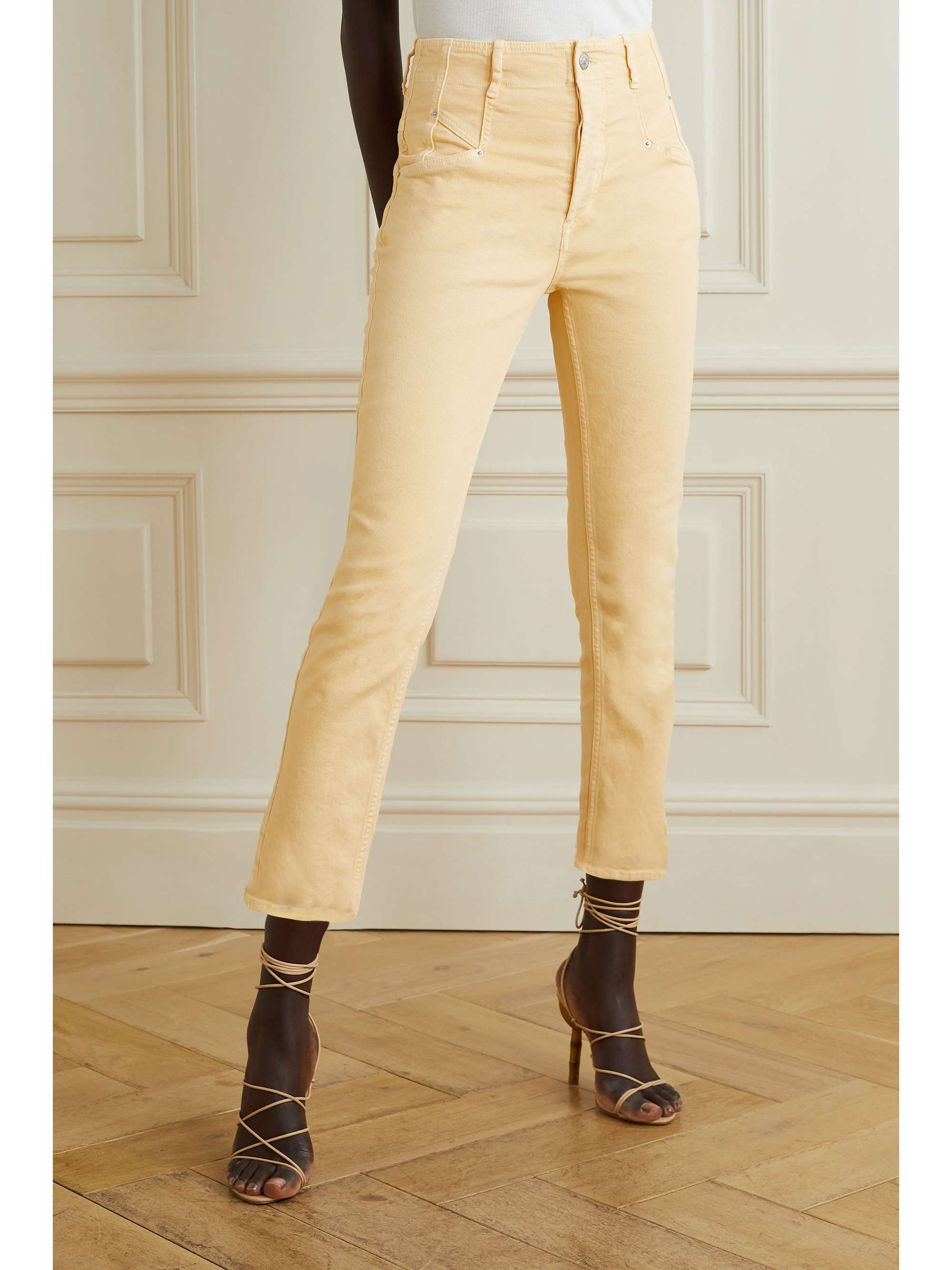 ISABEL MARANT Niliane cropped high-rise slim-leg jeans