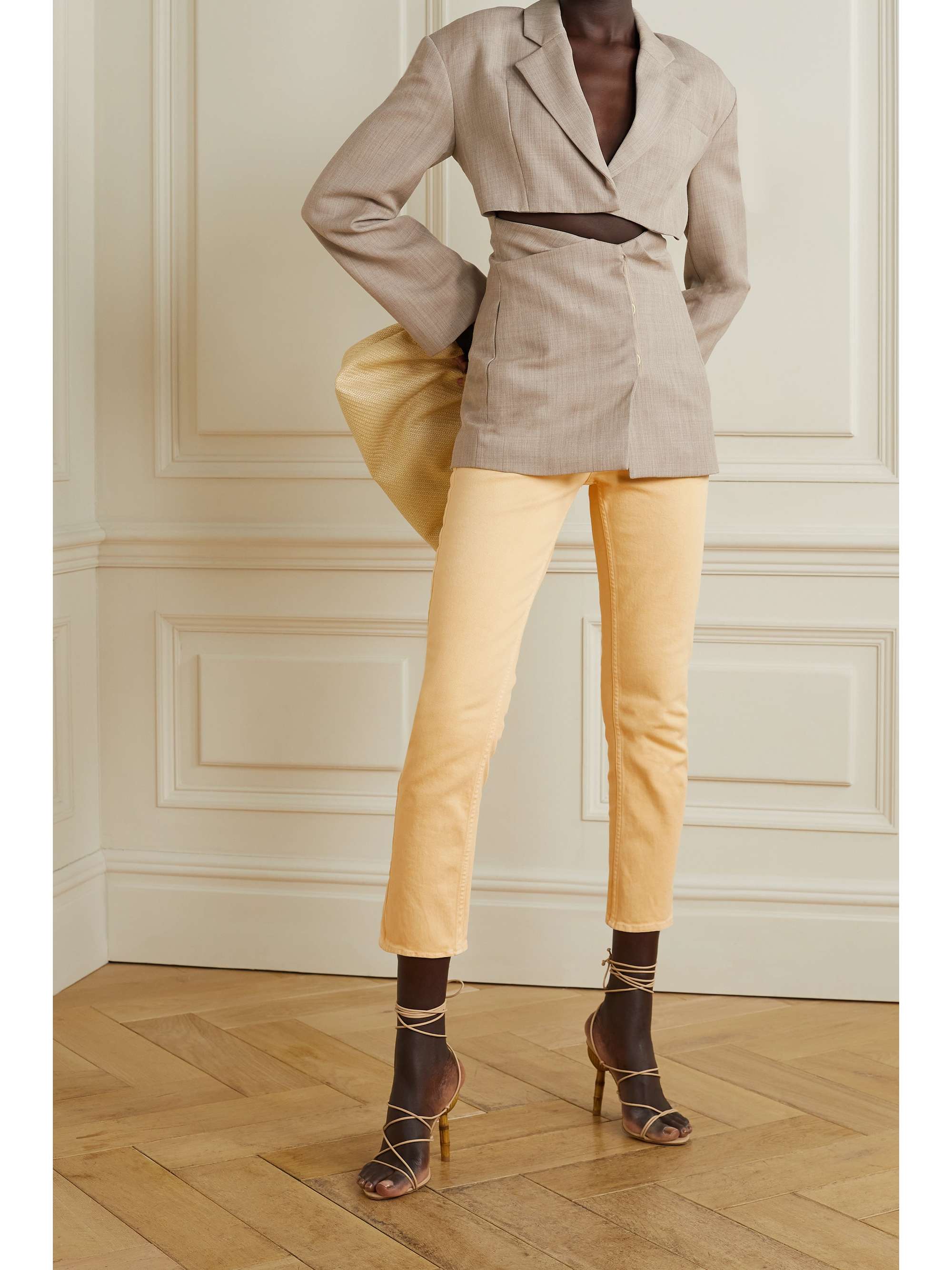 ISABEL MARANT Niliane cropped high-rise slim-leg jeans