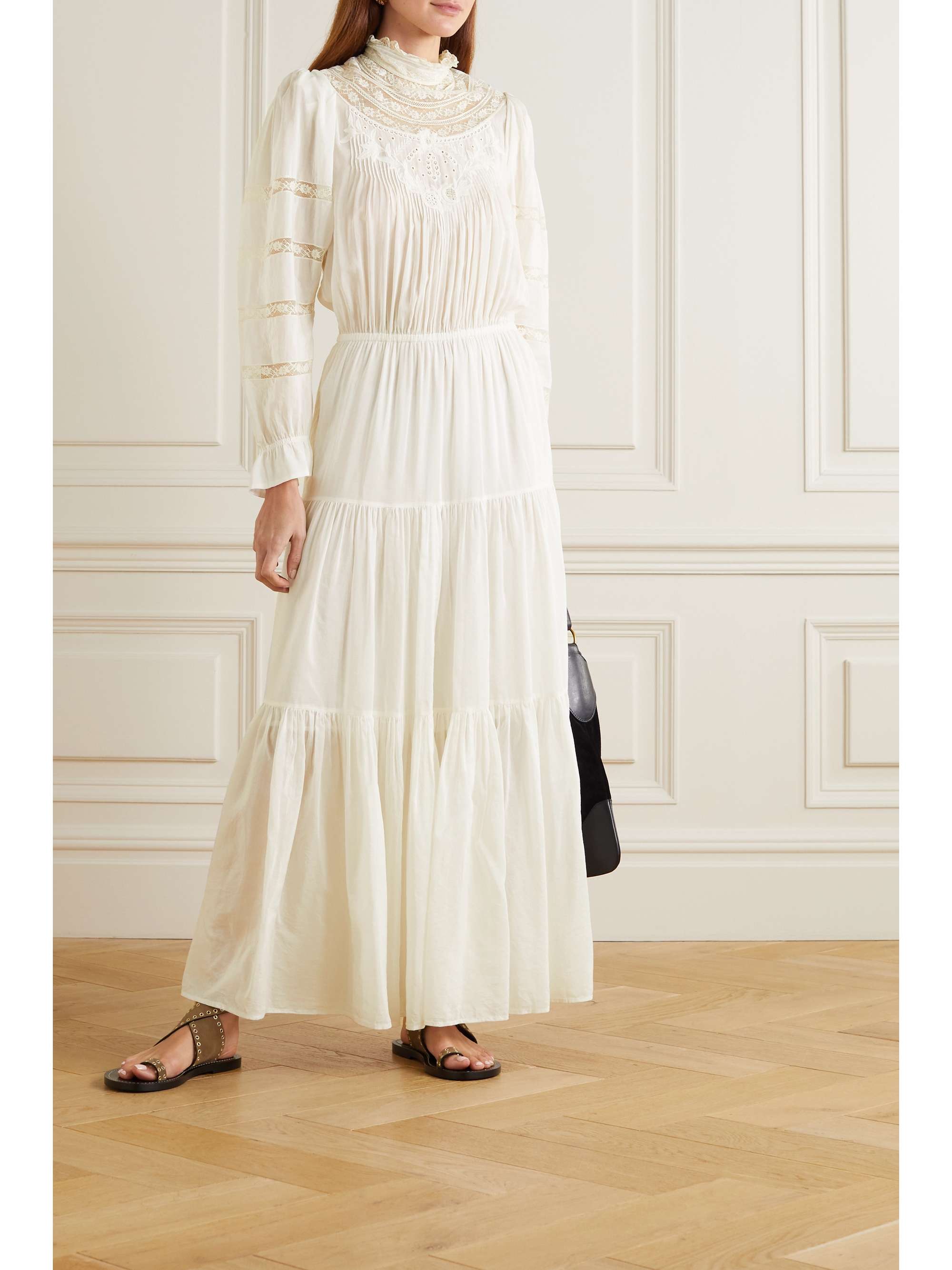 ISABEL MARANT Gracie and silk-blend maxi dress | NET-A-PORTER