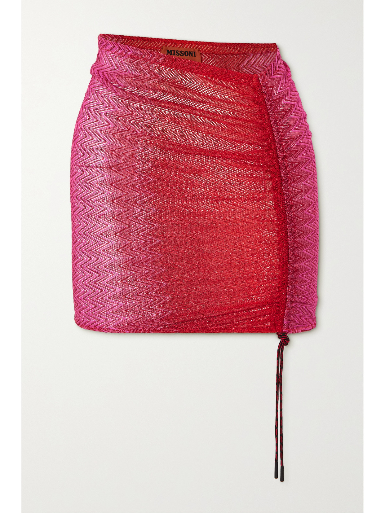 Mare Ruched Metallic Crochet-knit Mini 