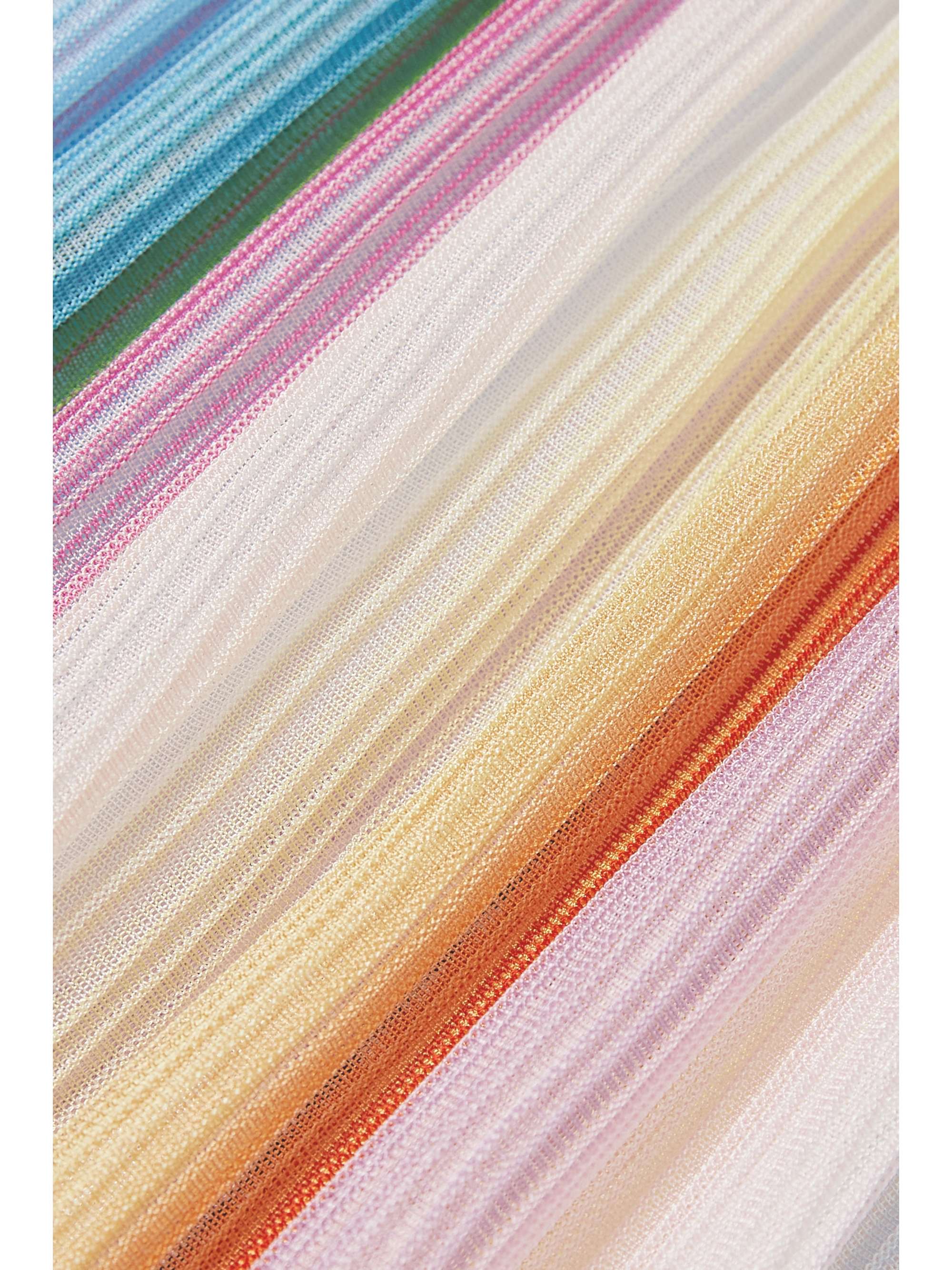 MISSONI Striped crochet-knit wrap midi skirt