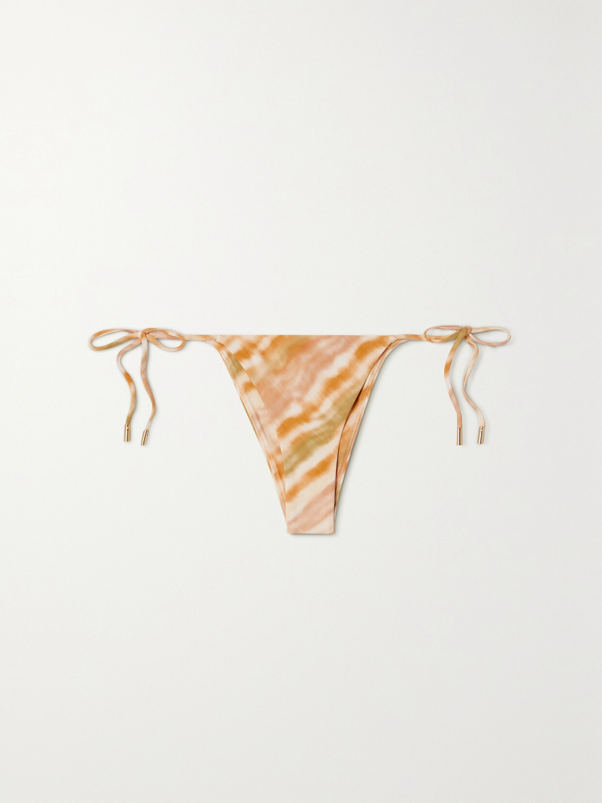 Shop Cult Gaia Estella Tie-dyed Recycled Bikini Briefs In Yellow