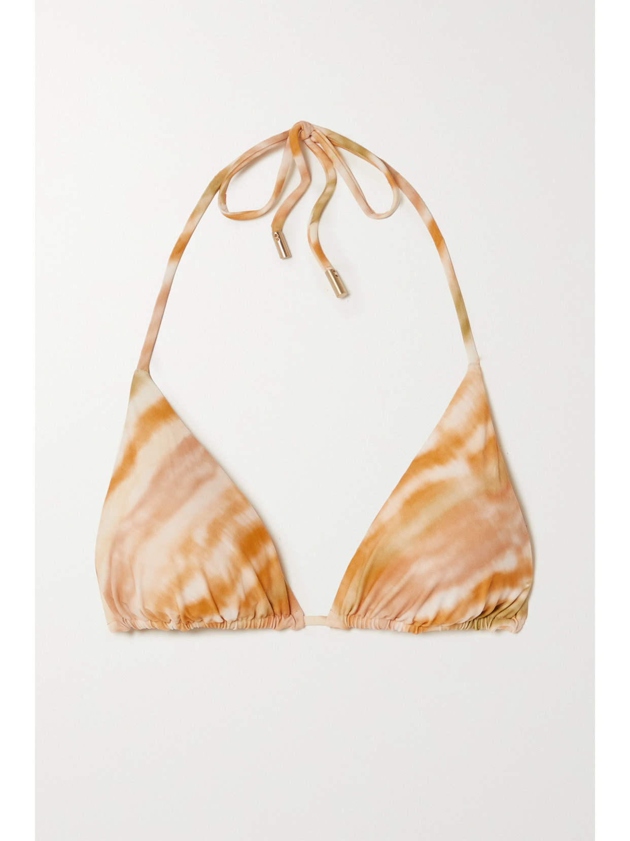 Cult Gaia Estella Tie-dyed Recycled Triangle Bikini Top In Yellow