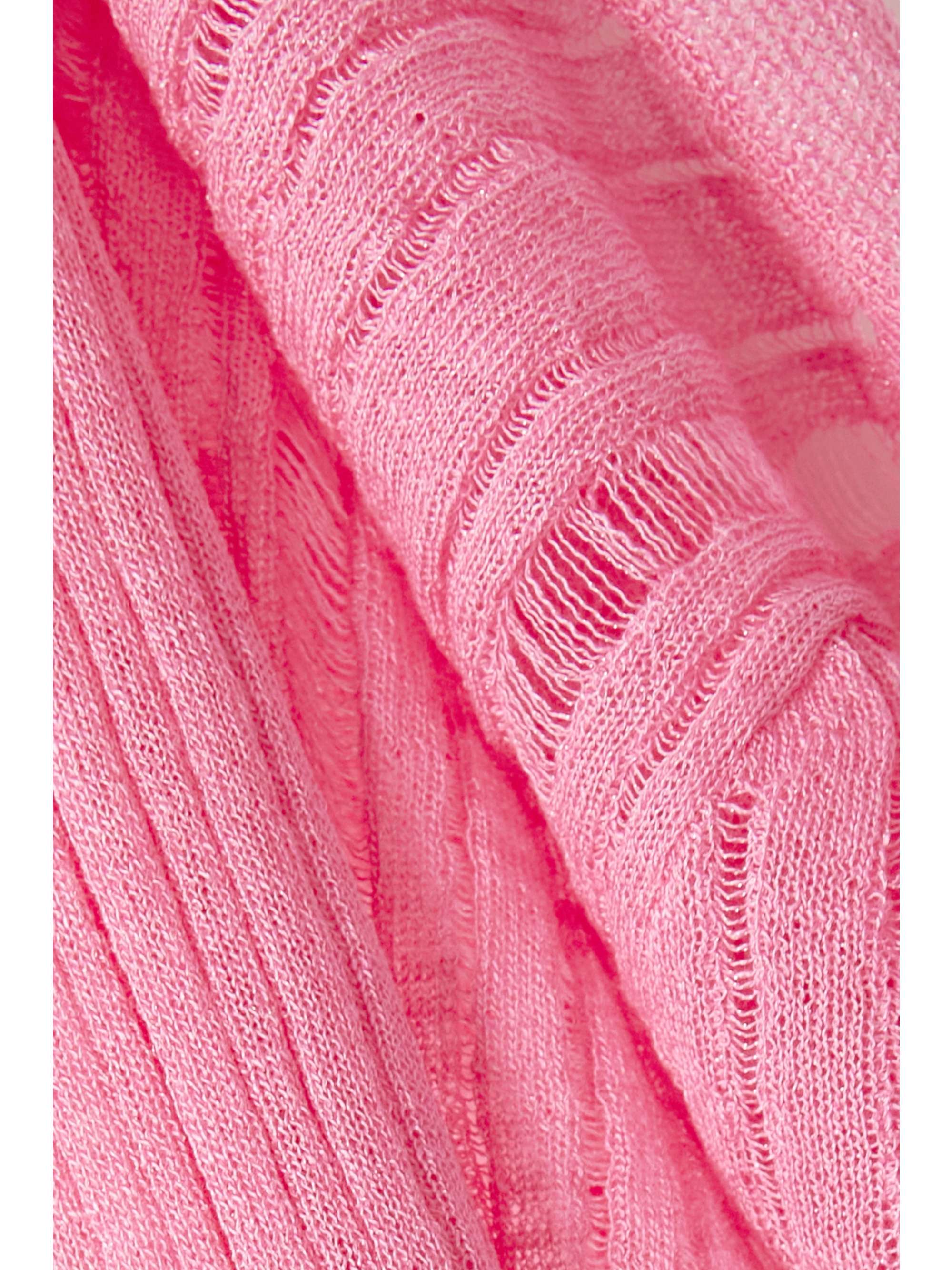 CULT GAIA Antonella button-detailed ribbed-knit coverup